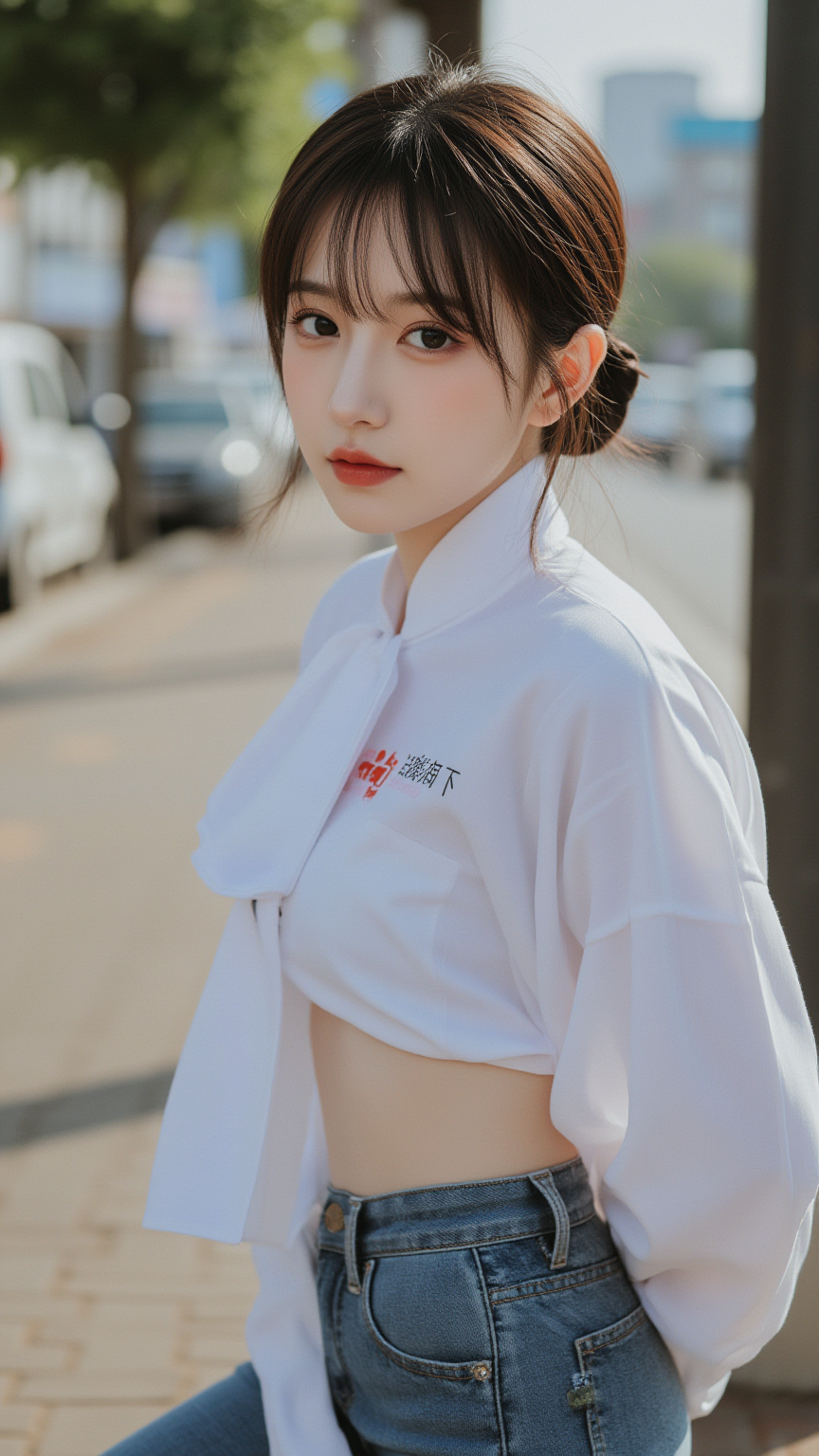 丸子头女孩