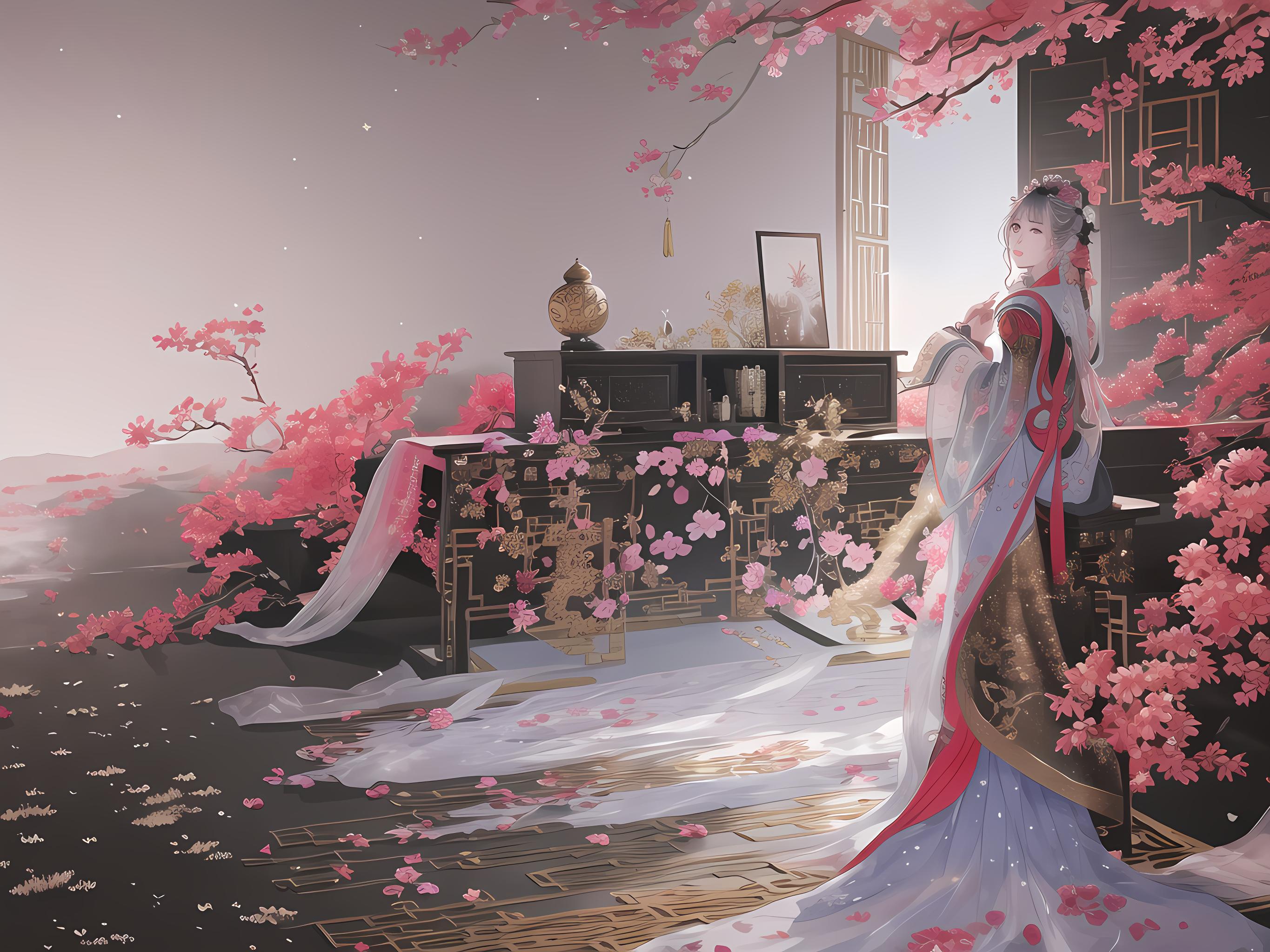 满园桃花