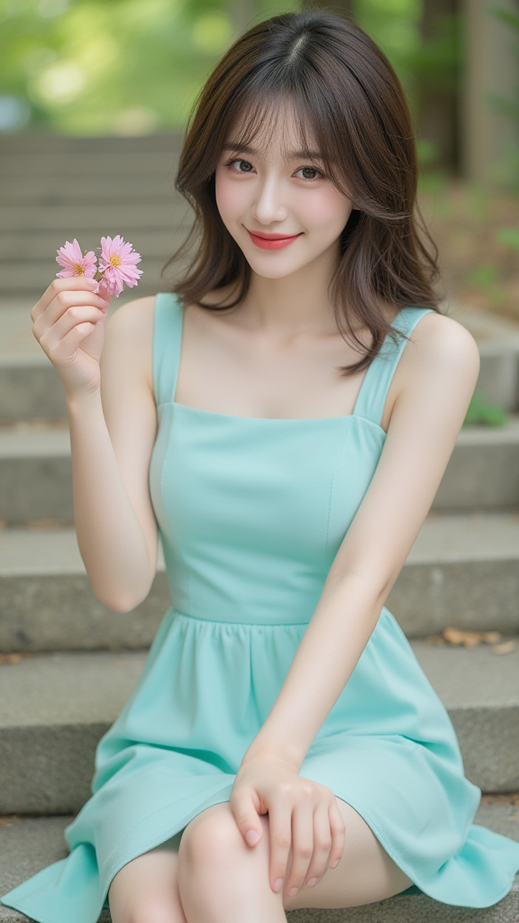 吊带裙女孩