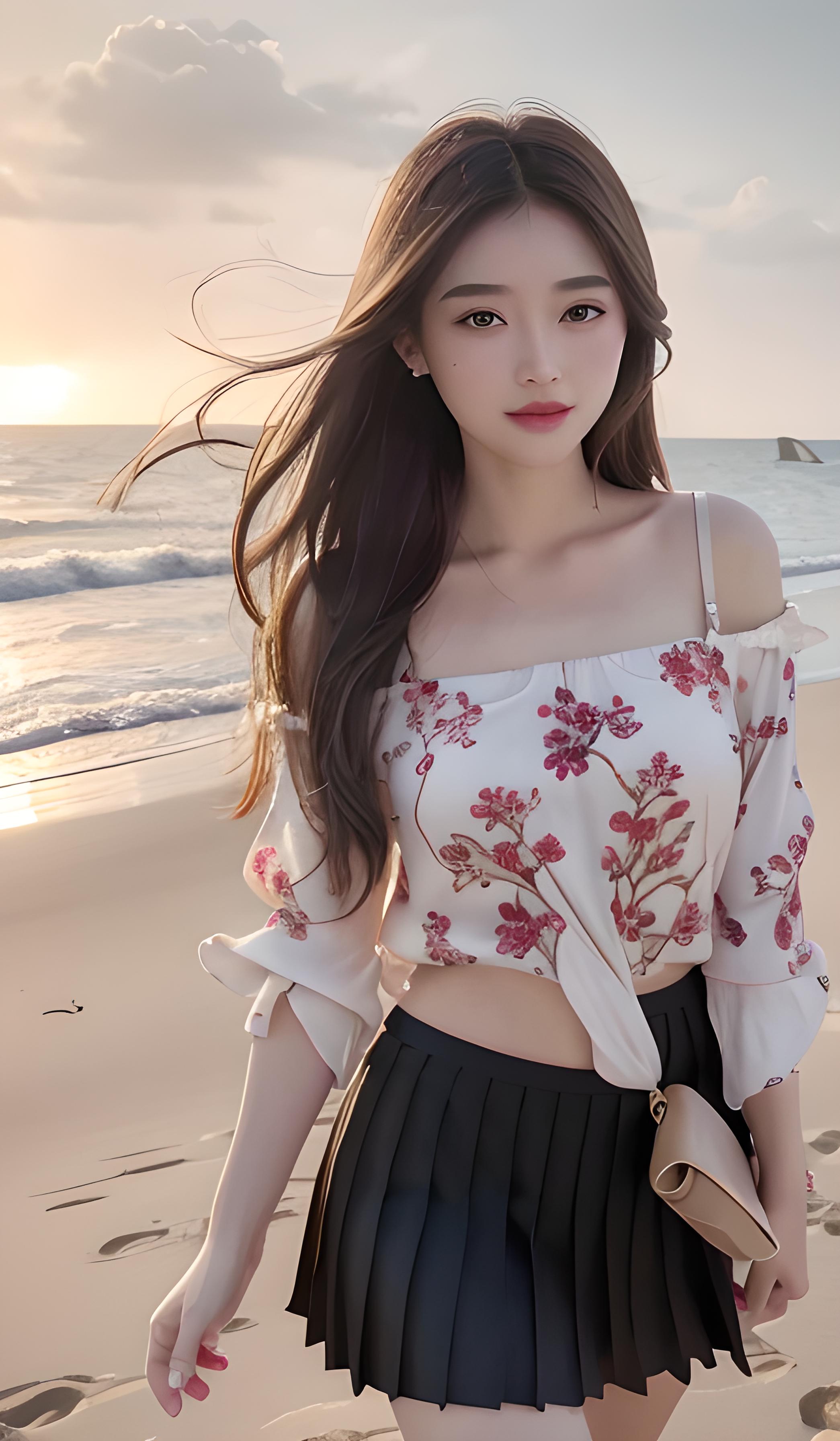 海边美女