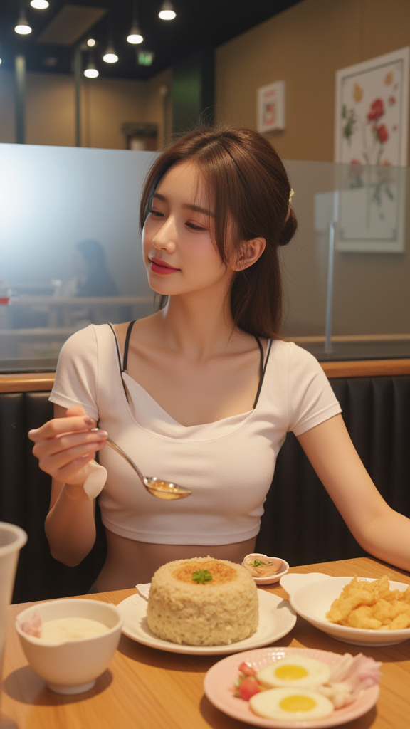 吃饭的女孩