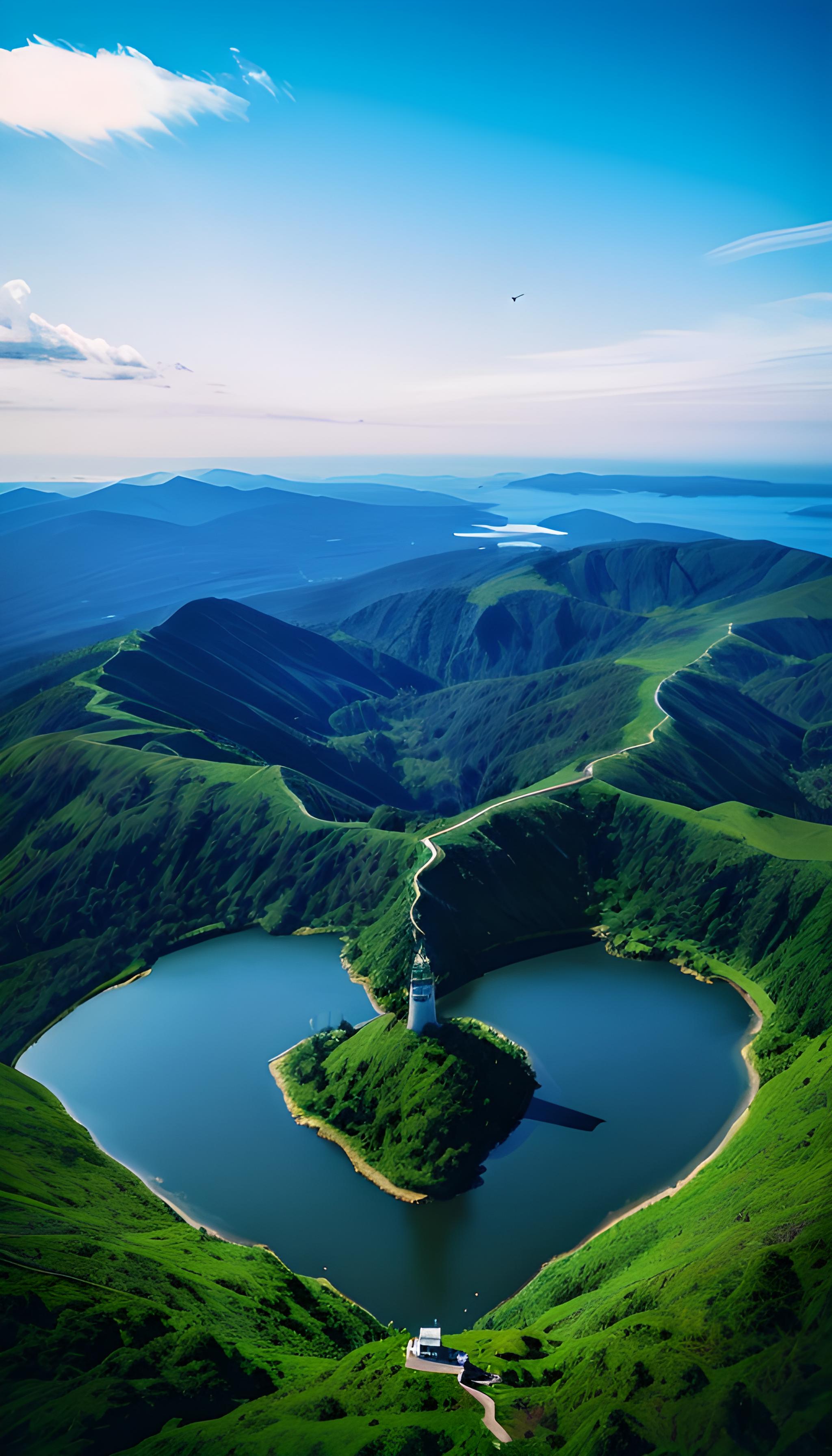 风景爱心湖