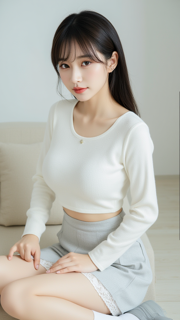 圆领T恤女孩
