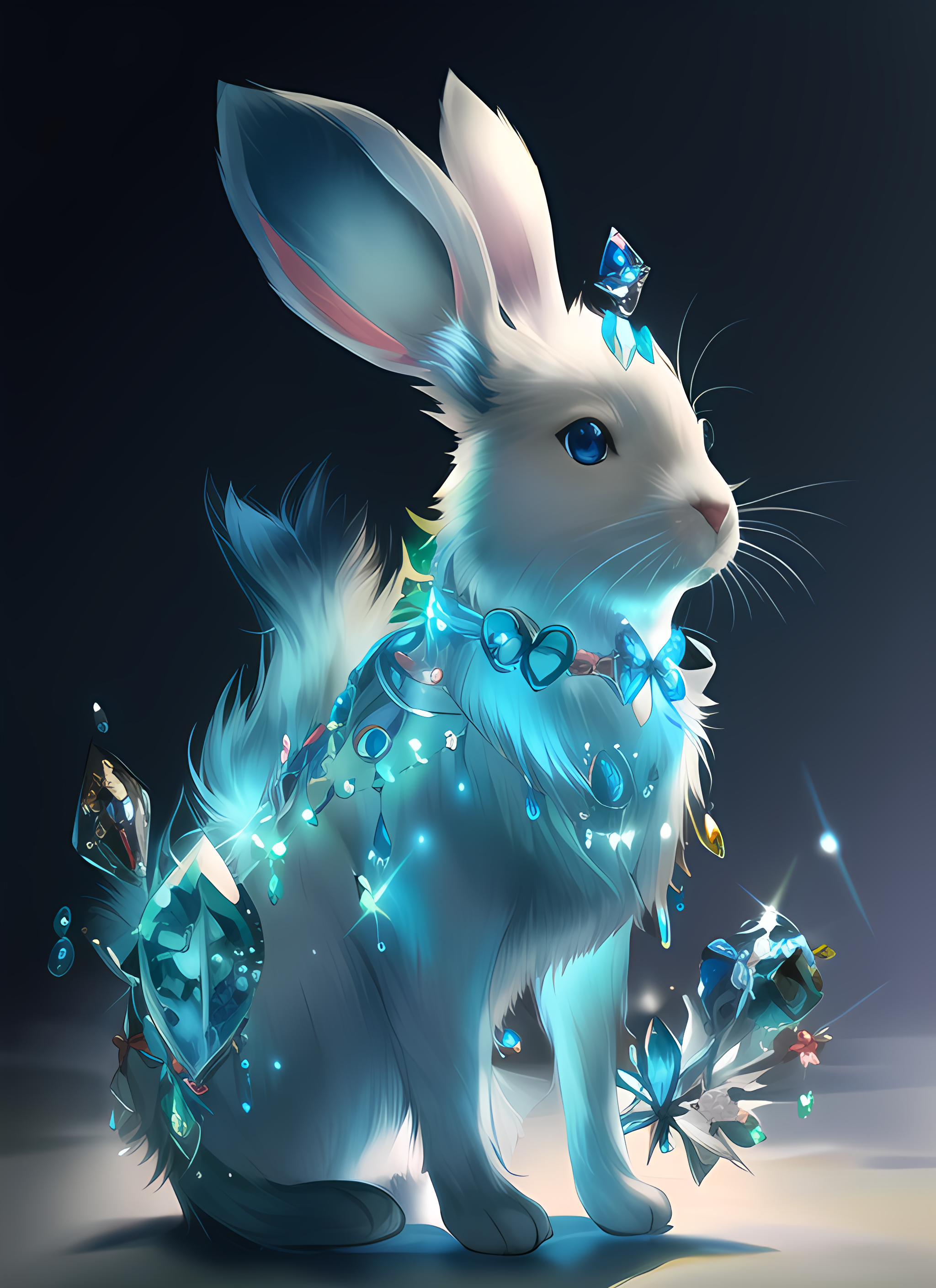 水晶兔，可爱兔