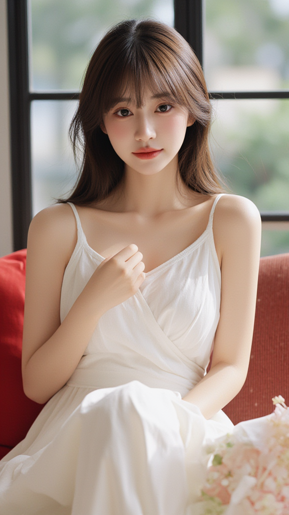 白色连衣裙女孩