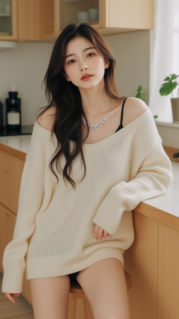 宽松毛衣女孩