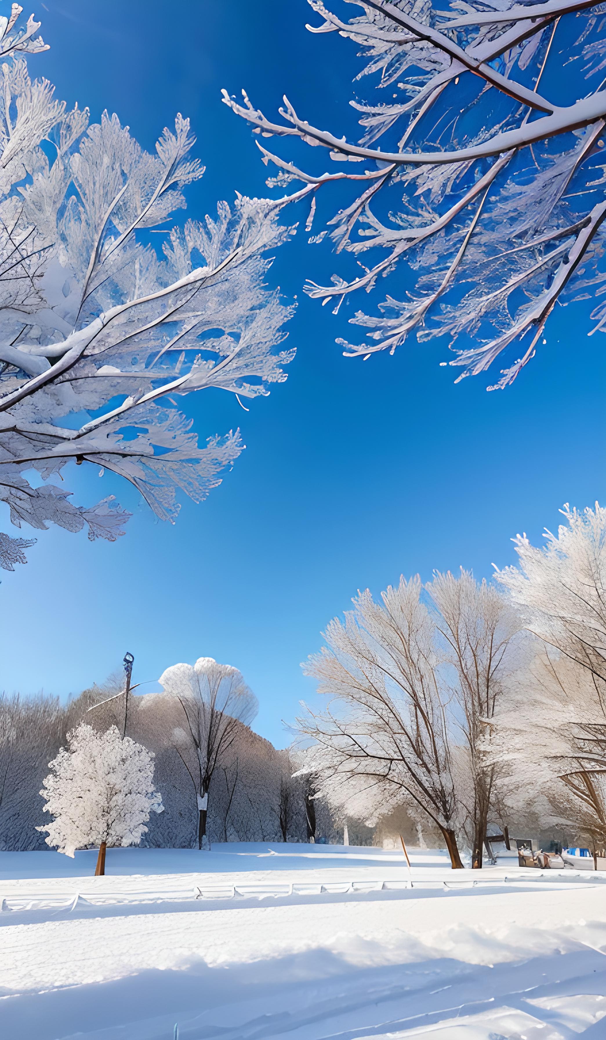   冬天的雪景