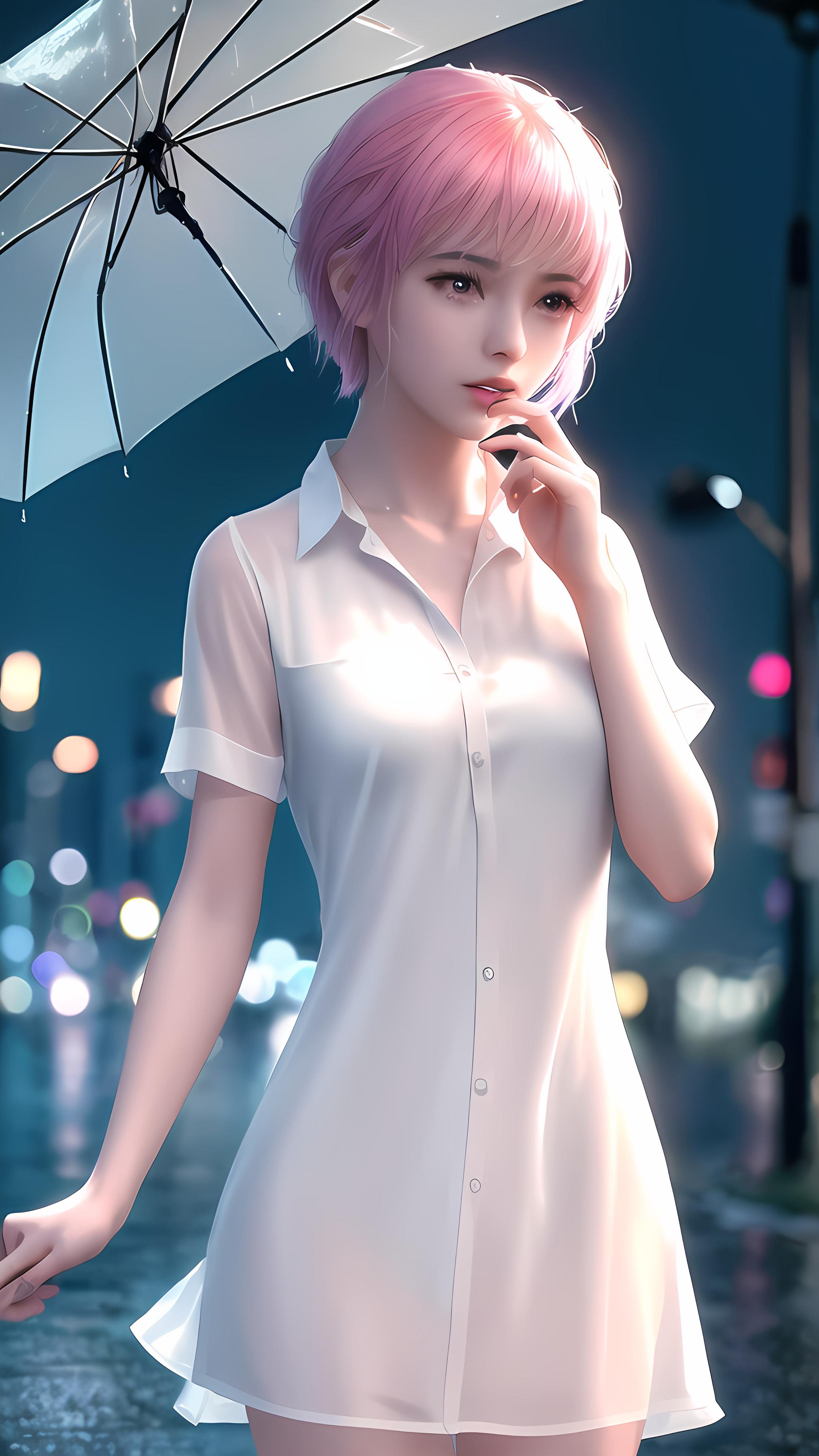 雨中少女