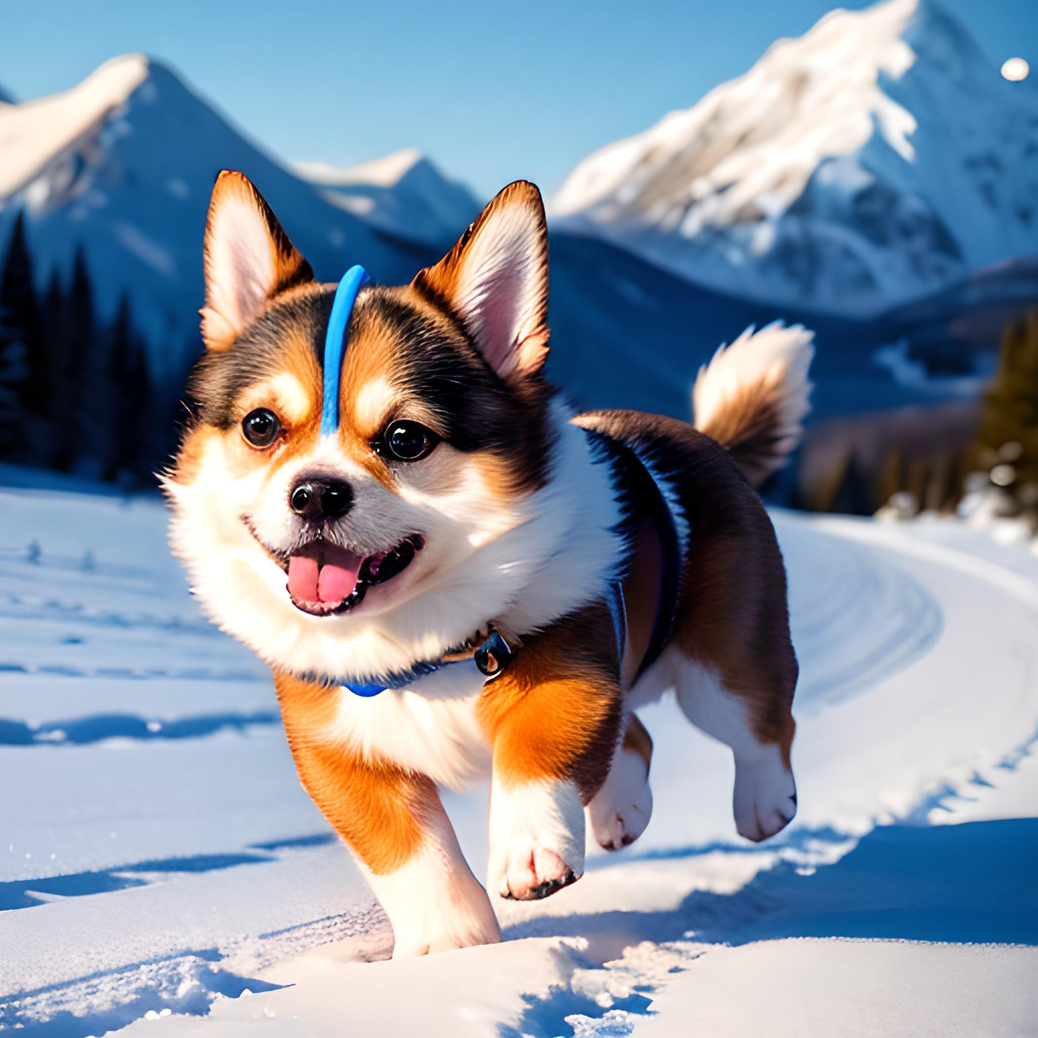 雪地小狗