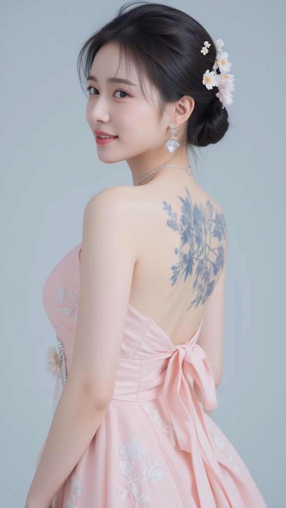 露背装女孩