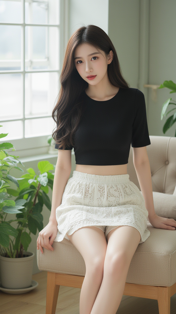 黑色T恤女孩