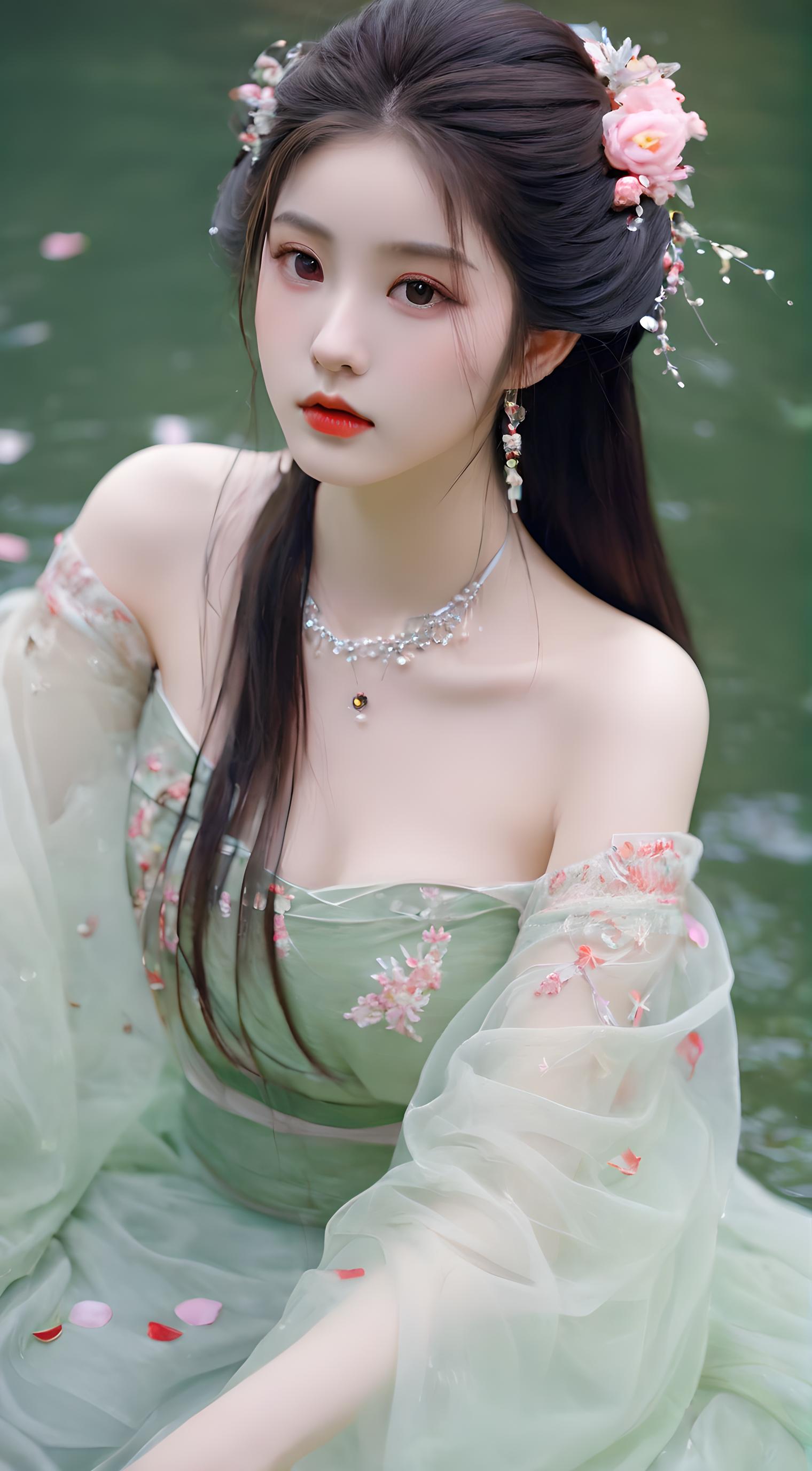 绿衣美女