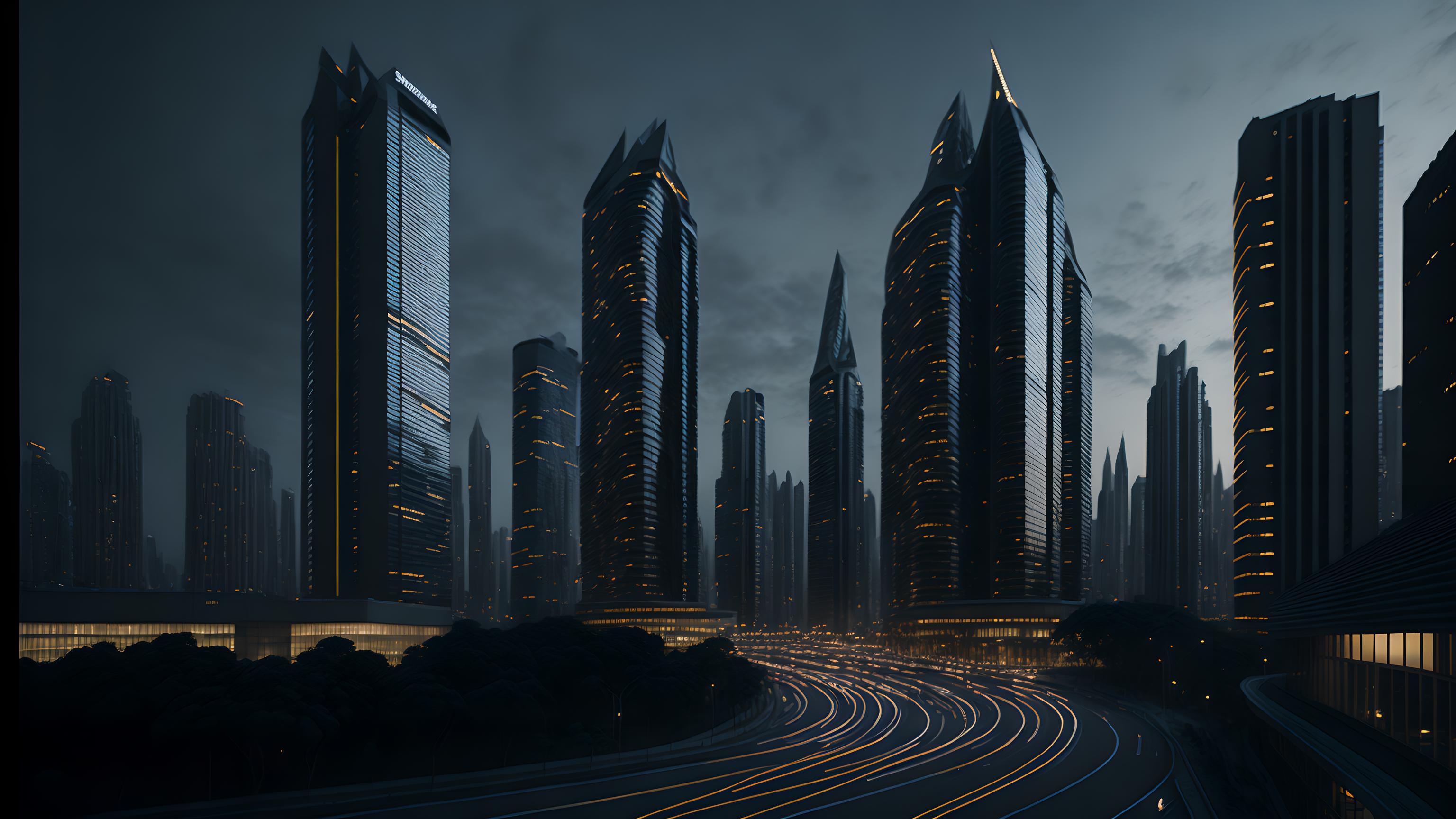 龙湾未来城的夜景