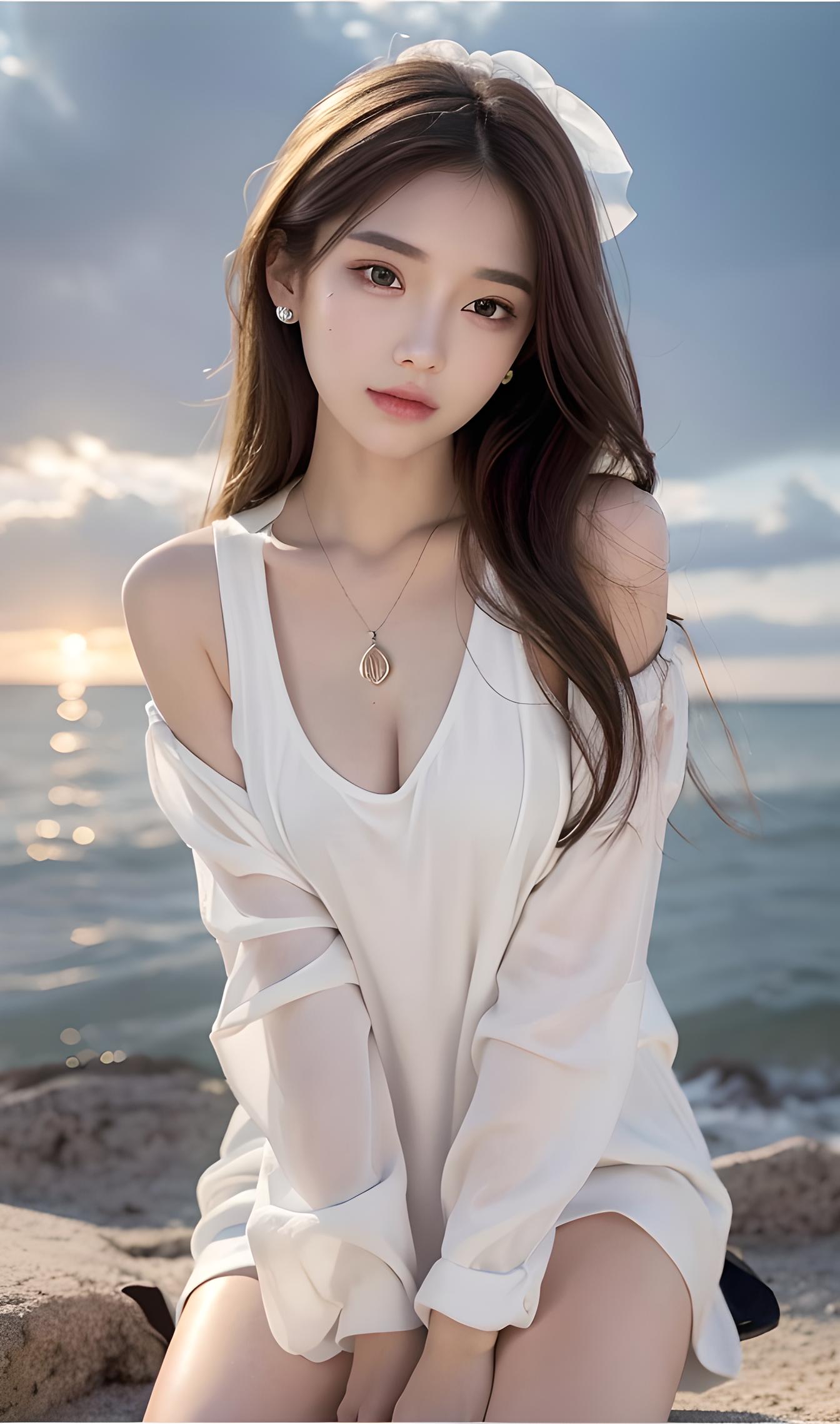 海边美女