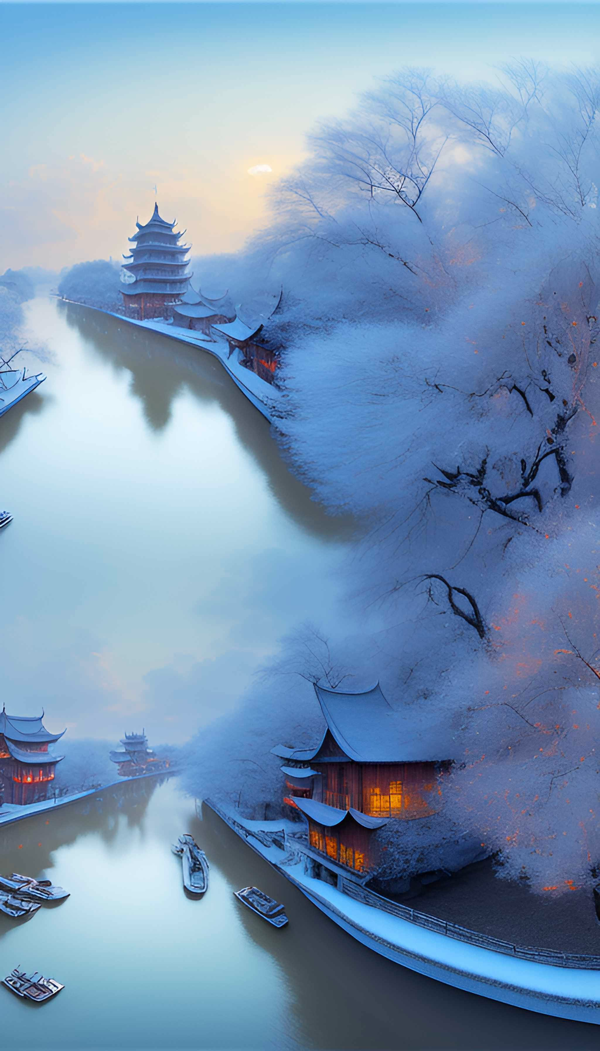 古城雪景