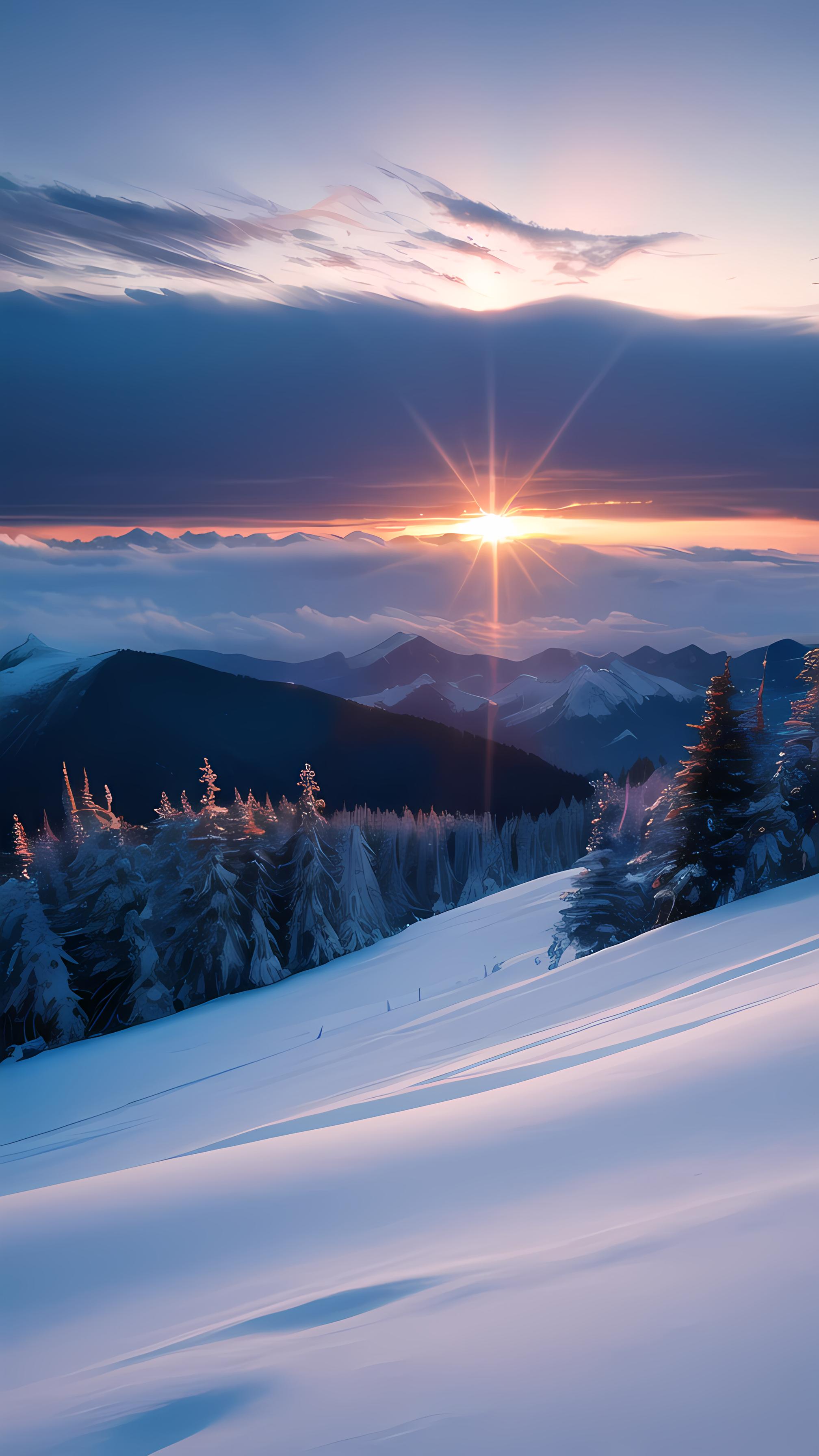 美丽雪景