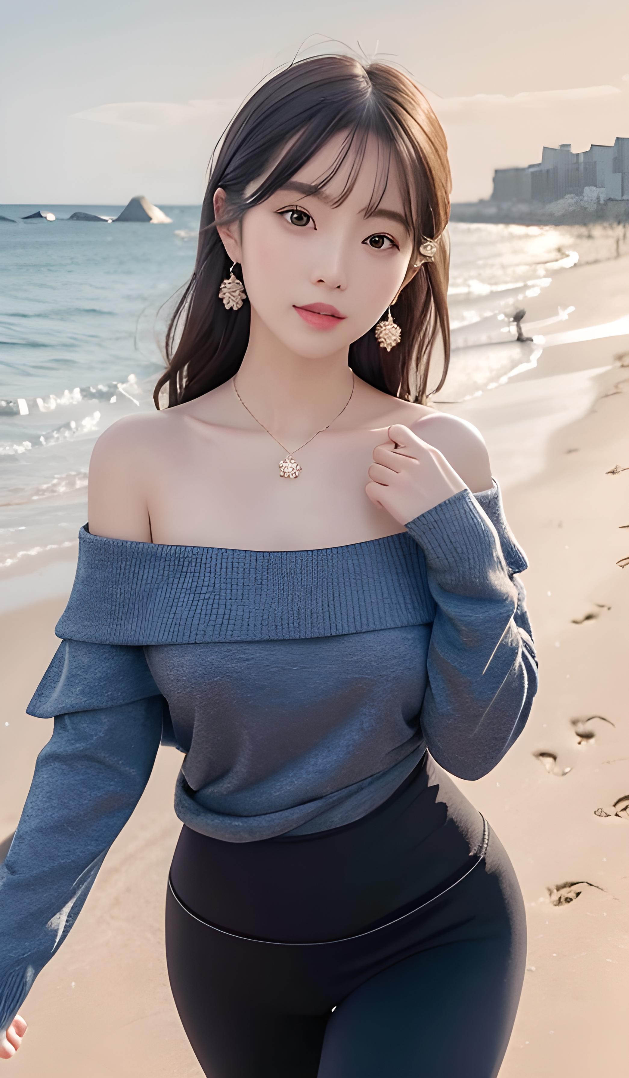 海边美女