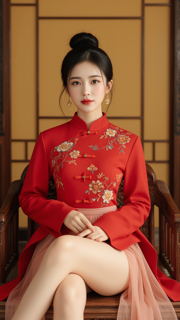 丸子头女孩