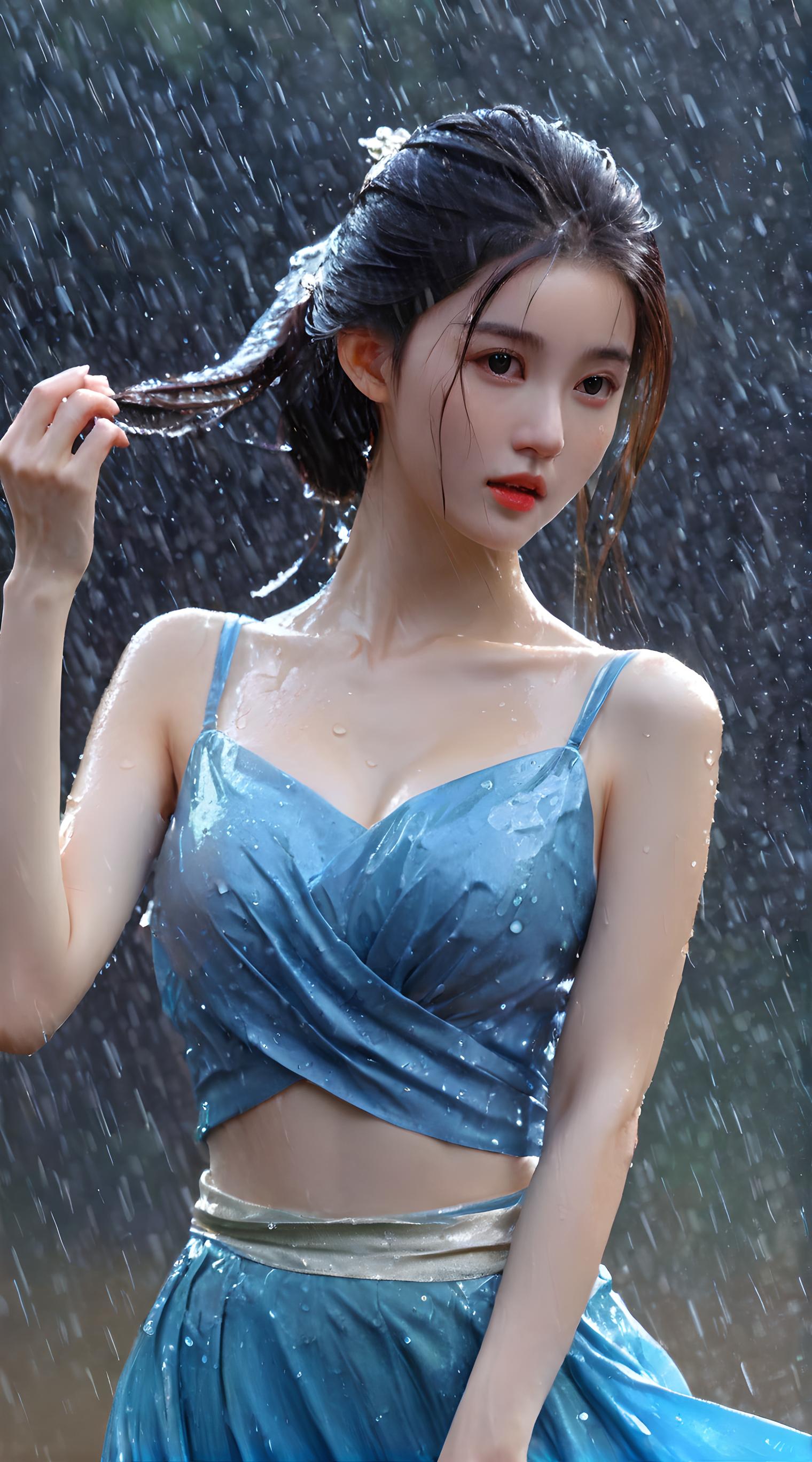 风雨中