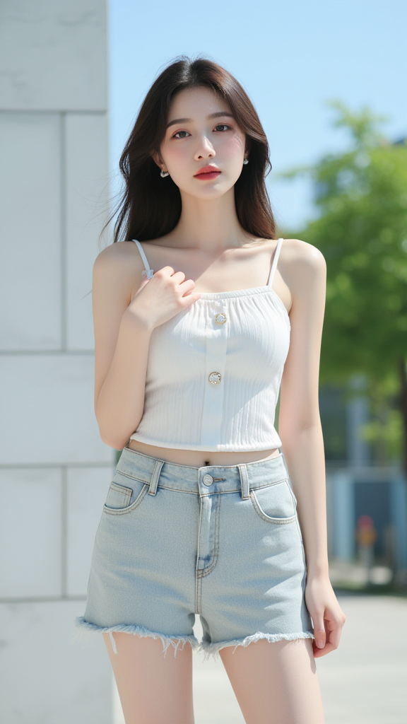 吊带衫女孩