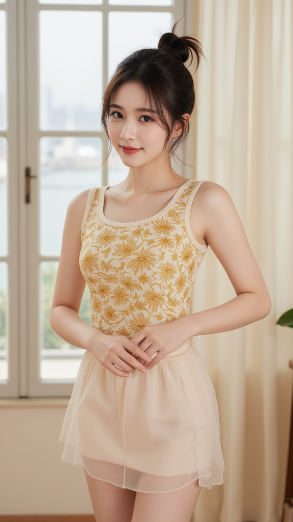 丸子头女孩