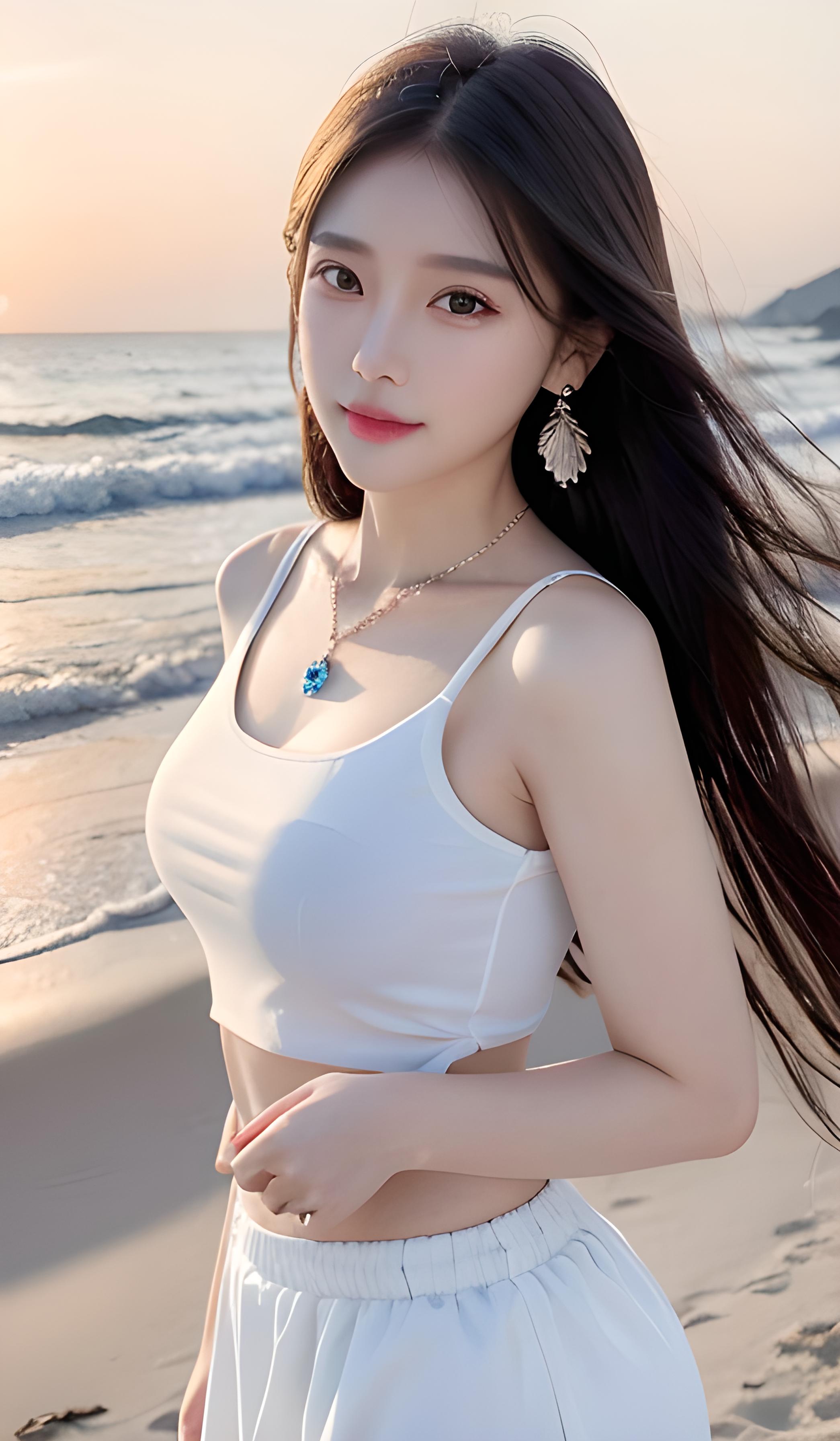 海边美女