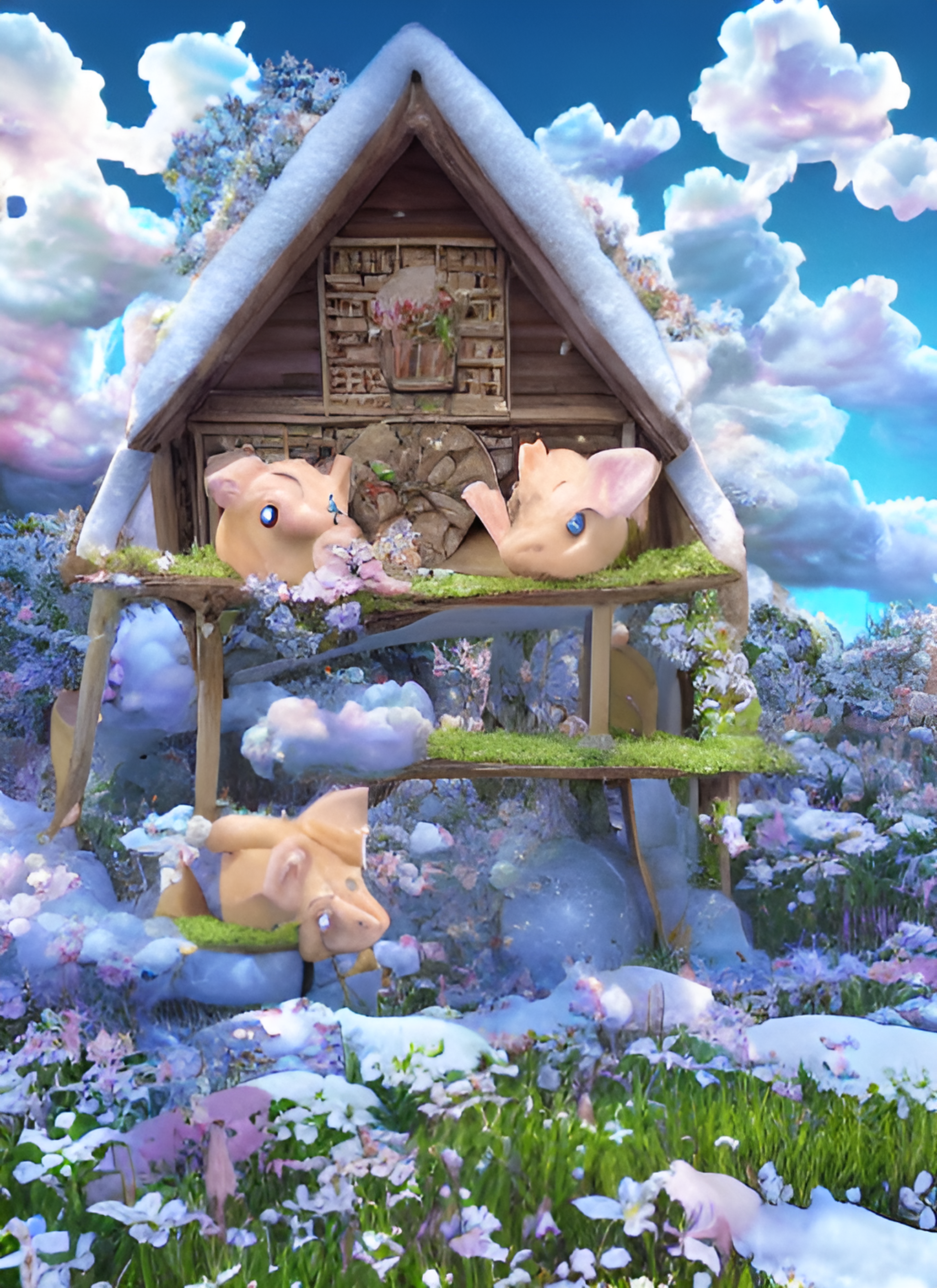 3只小猪与木屋