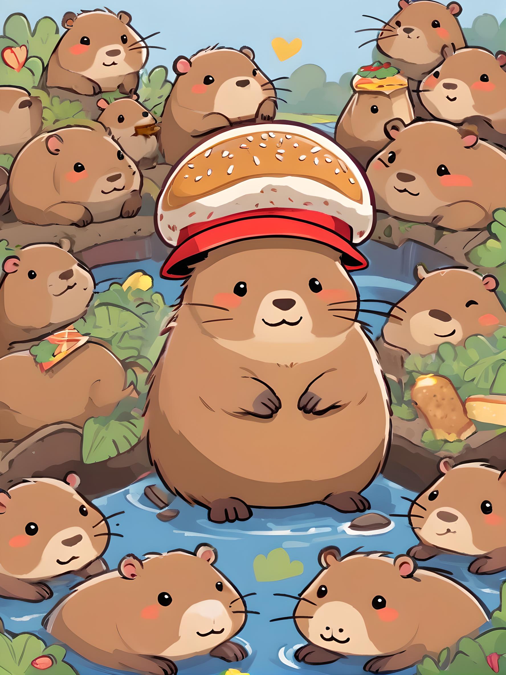Ham-capybara-burger