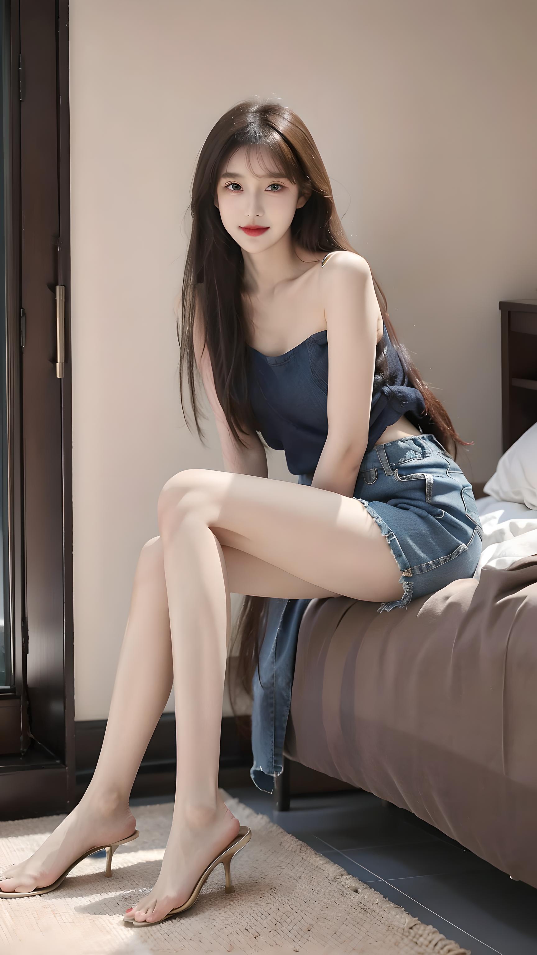 长发美女