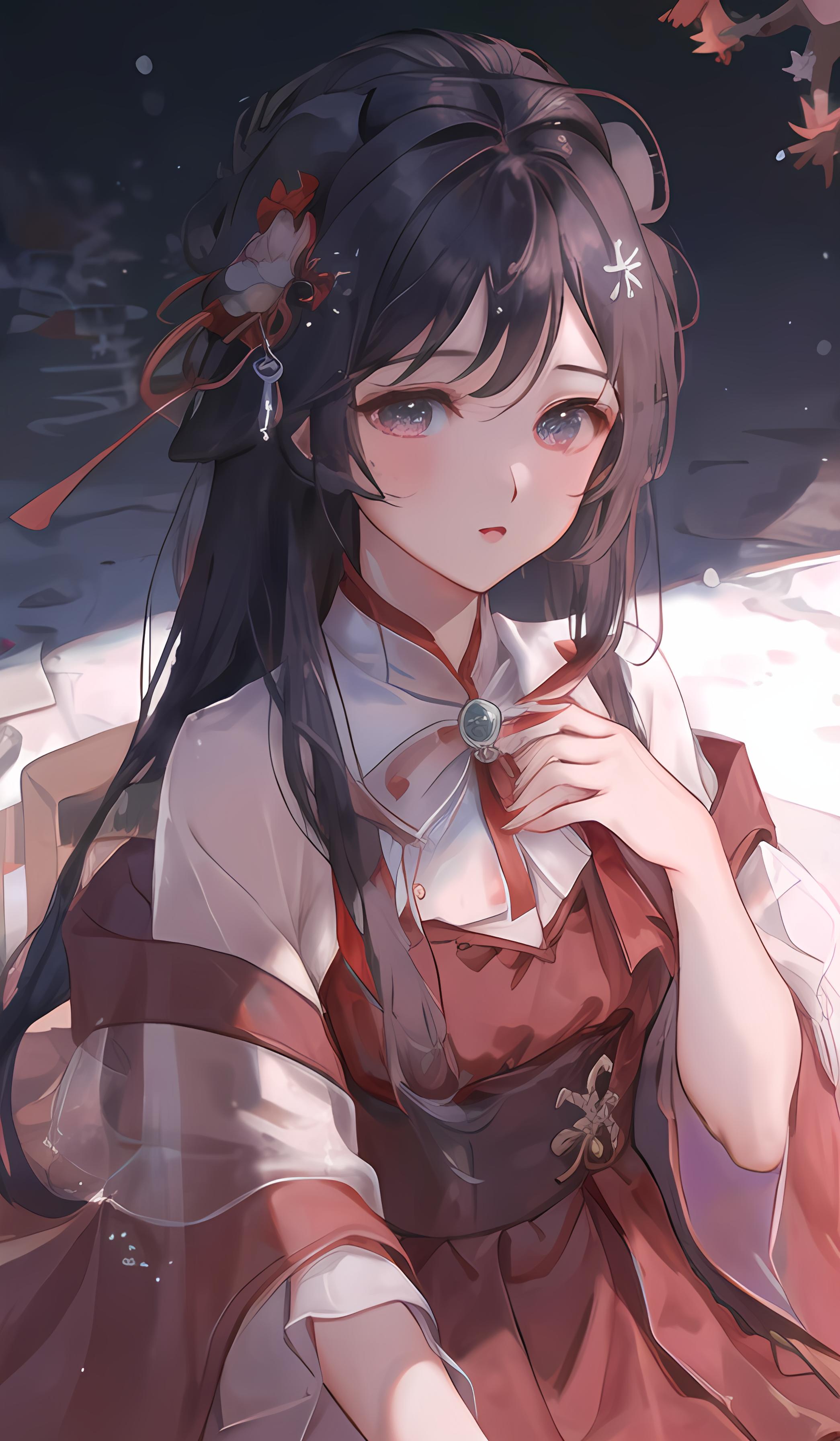 雪中少女