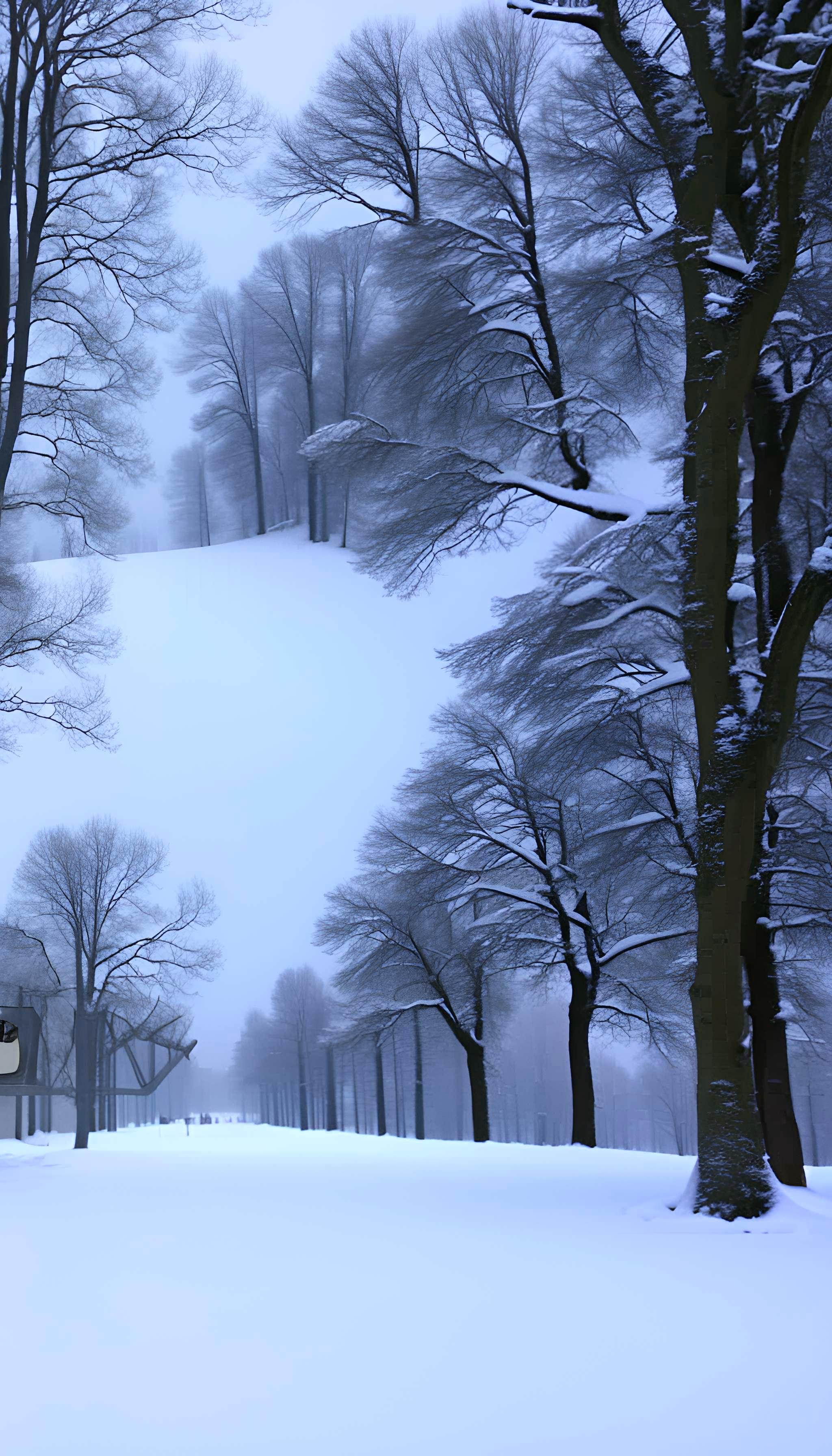 乡村雪景