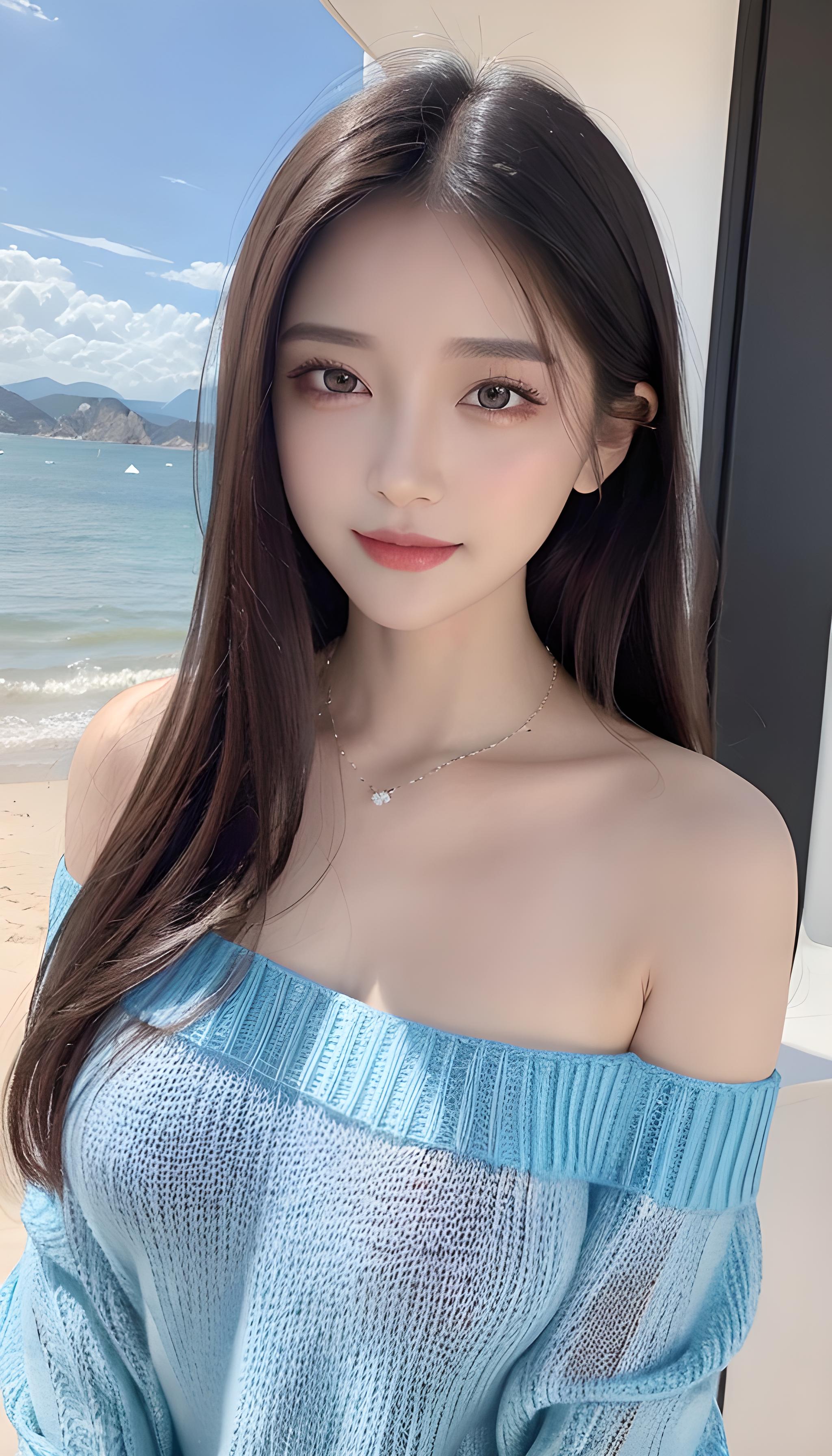 海边美女