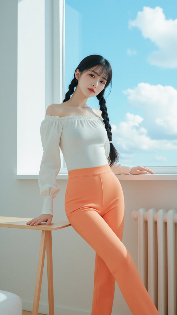 麻花辫子女孩