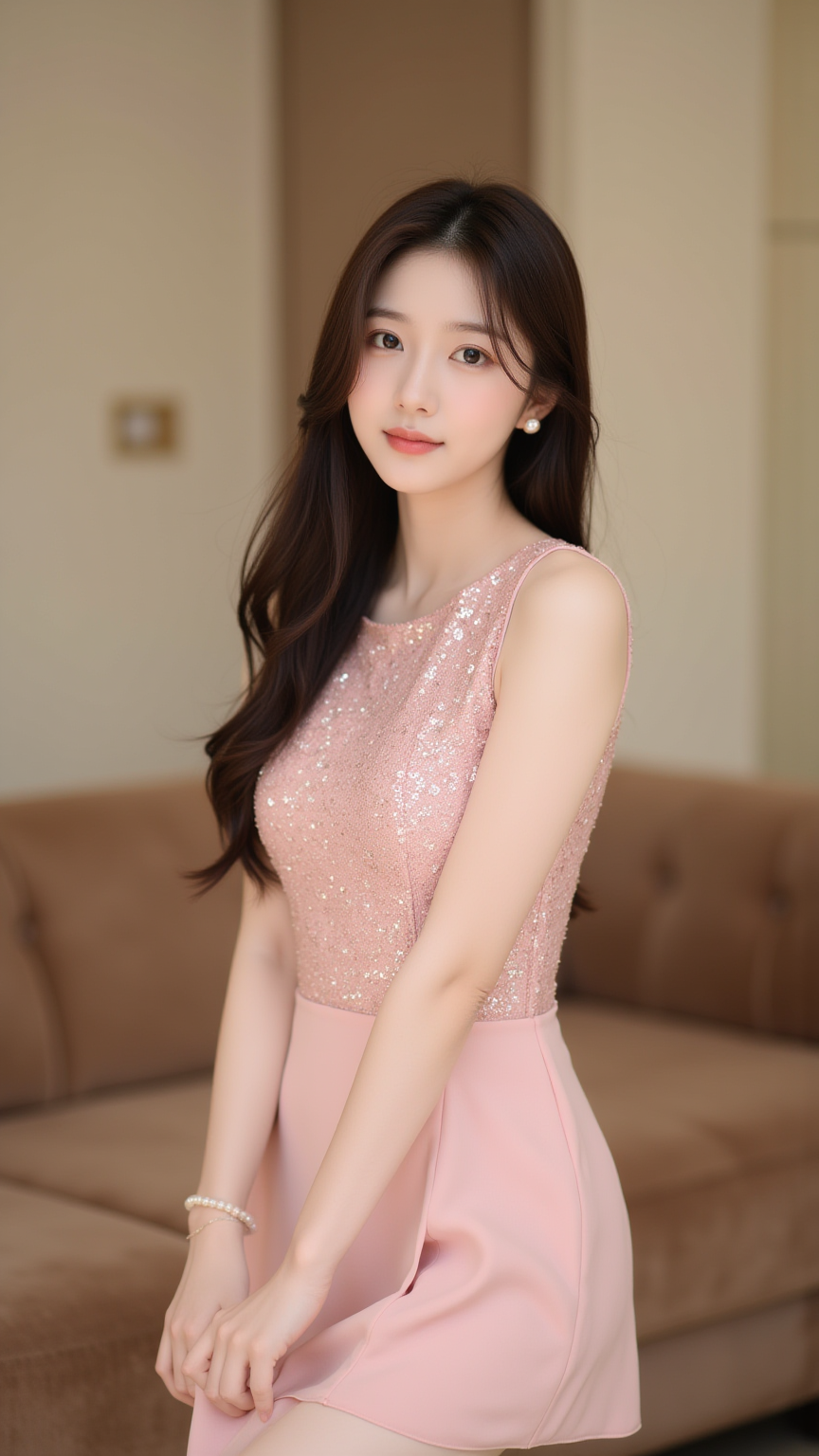 粉色连衣裙女孩