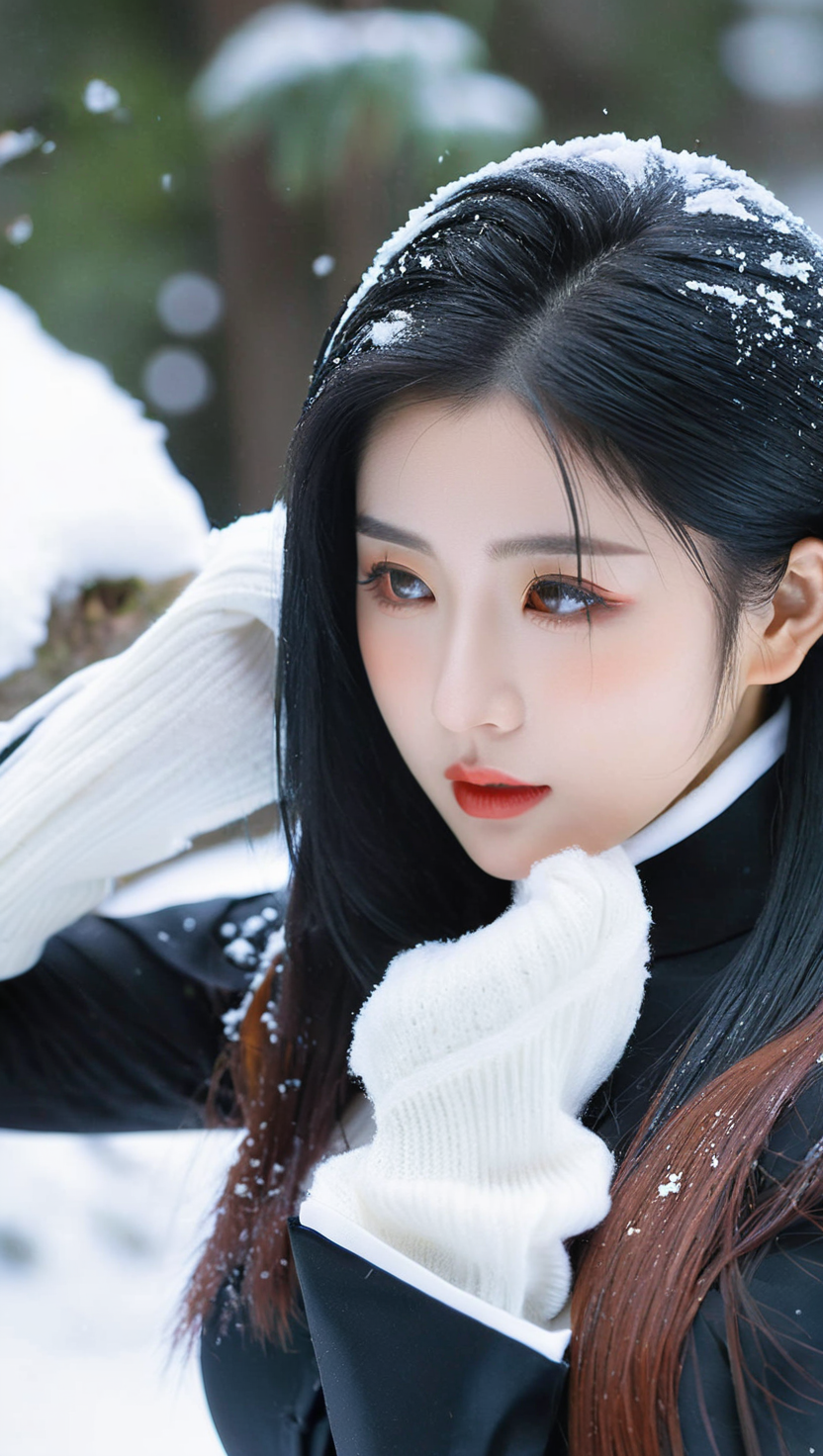 雪地美女