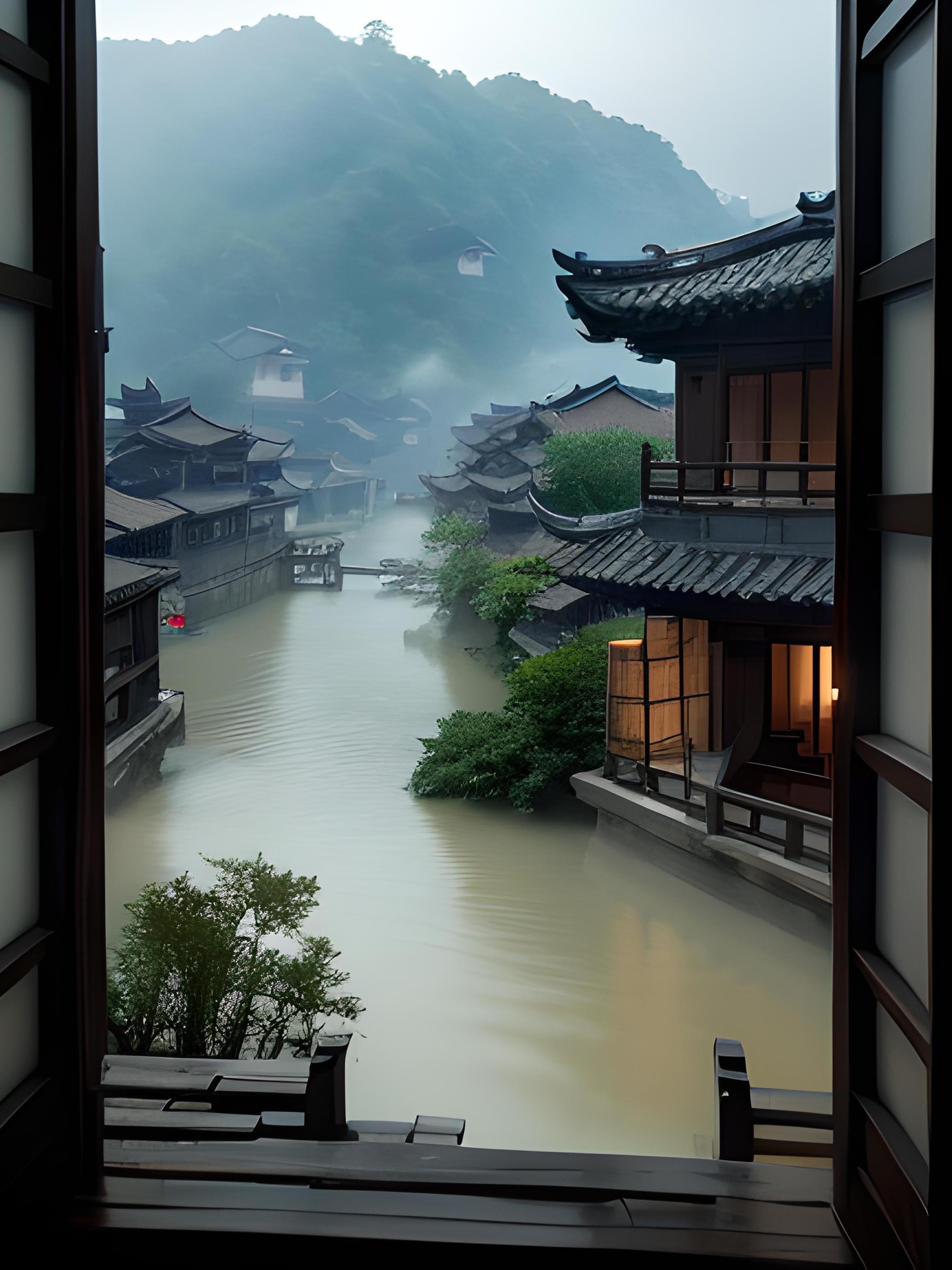 江南雨景1