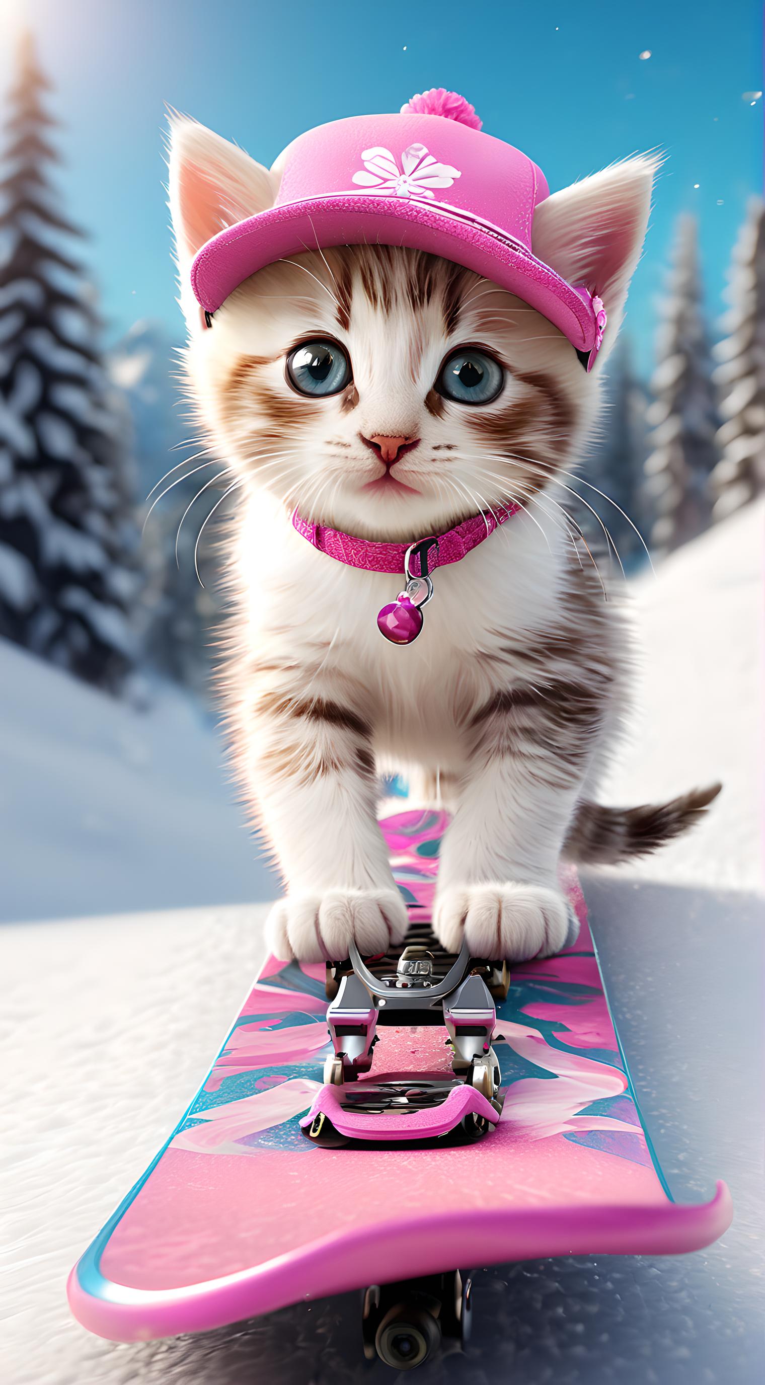 滑板小猫咪
