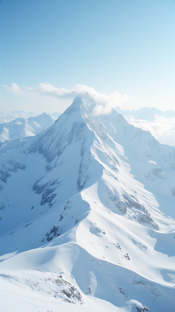 连绵起伏的雪山