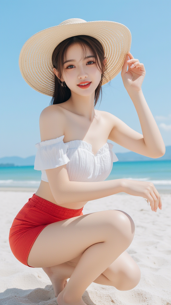 沙滩上的女孩