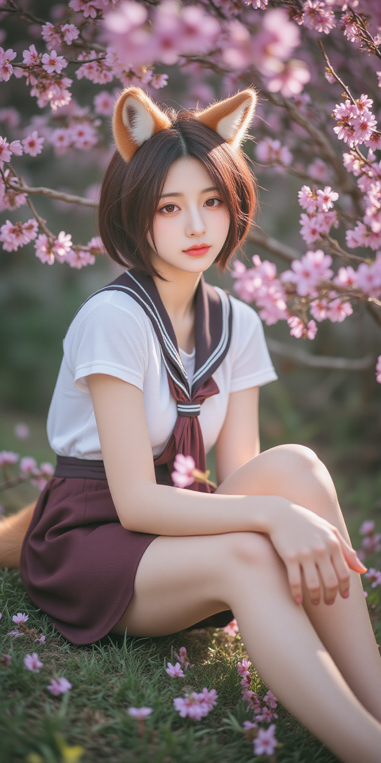 樱花与猫耳