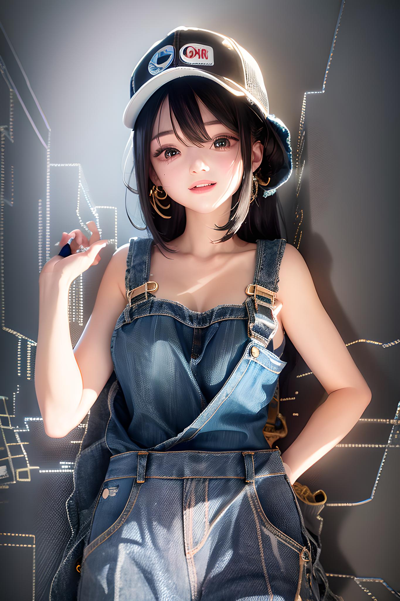 牛仔裤少女