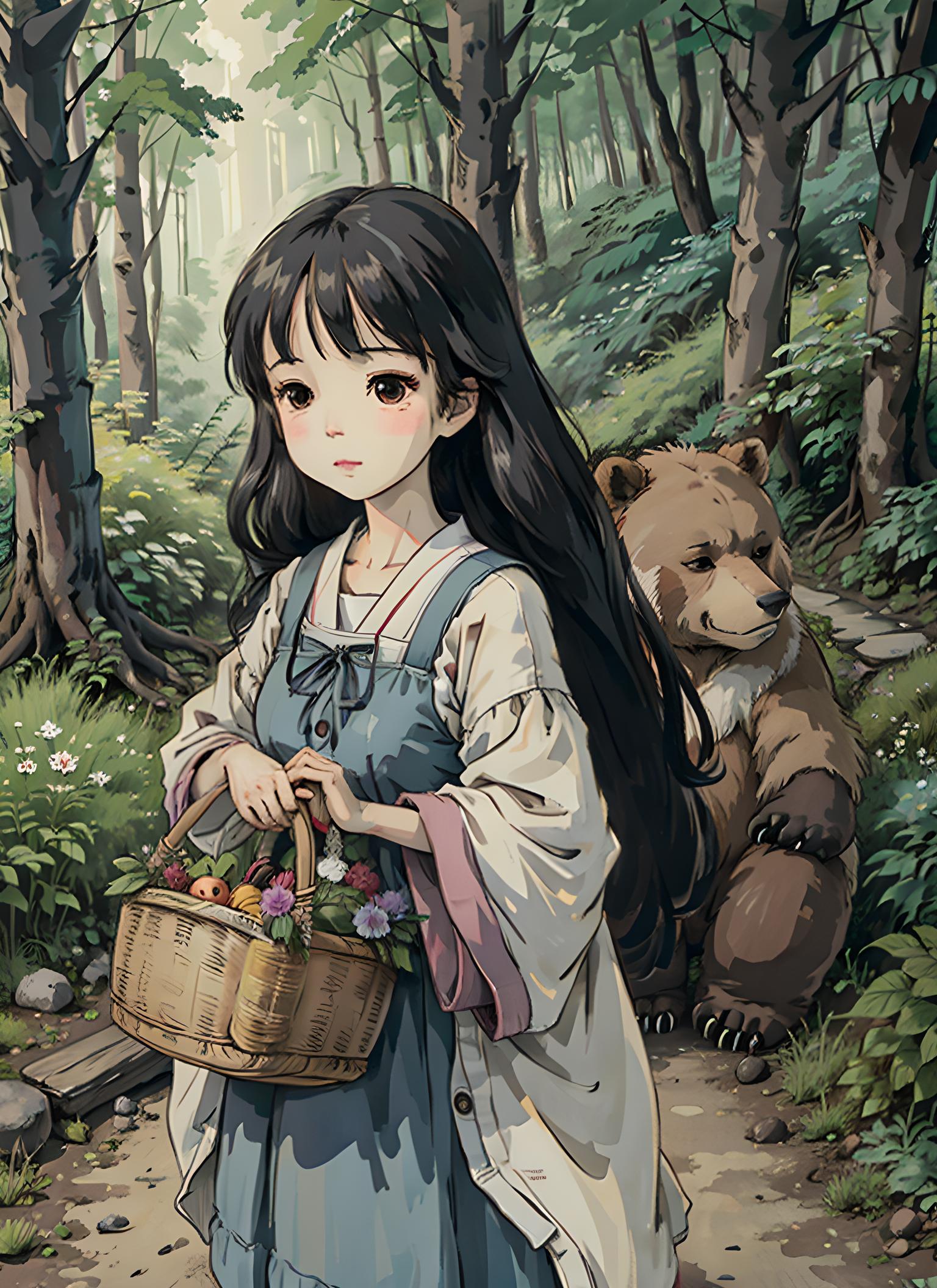 森林里的小女孩