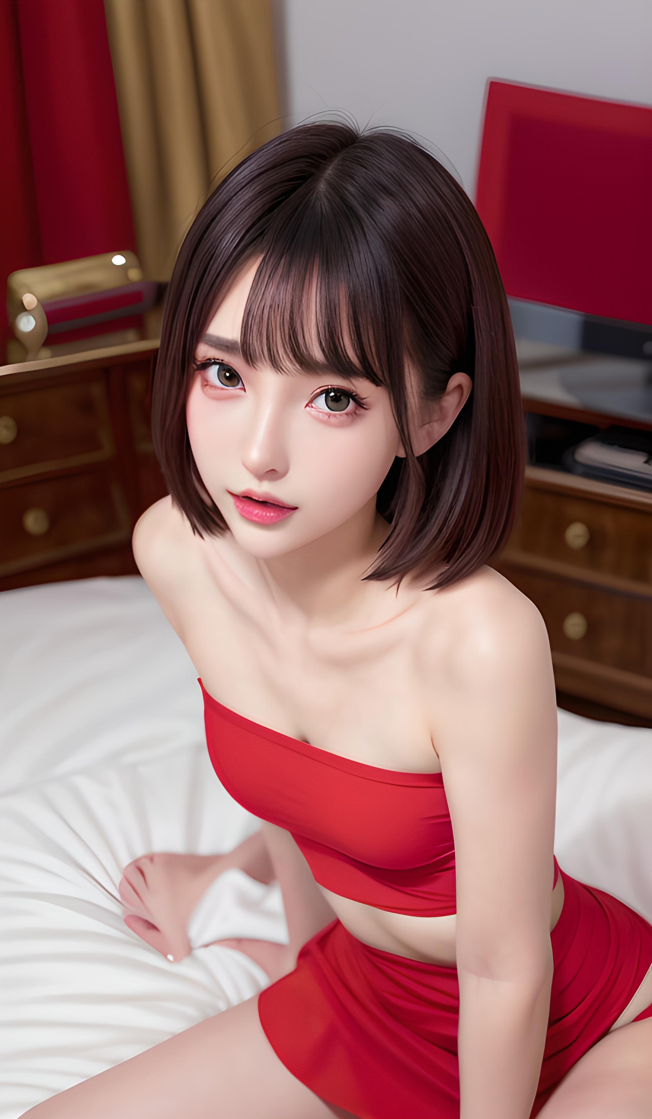 红衣美少女