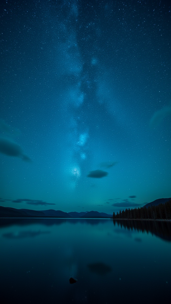 夜晚赛里木湖