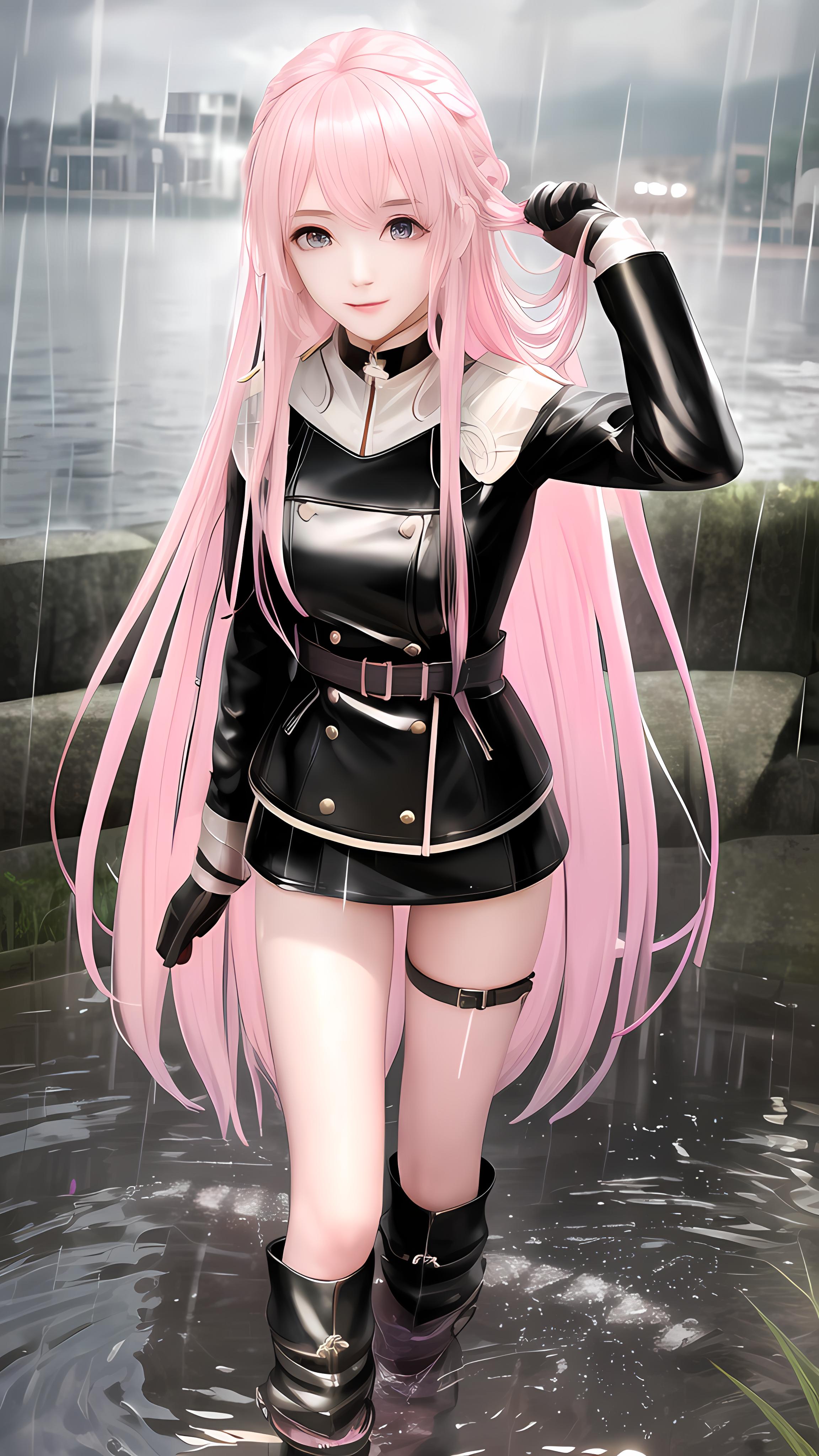 雨中美少女