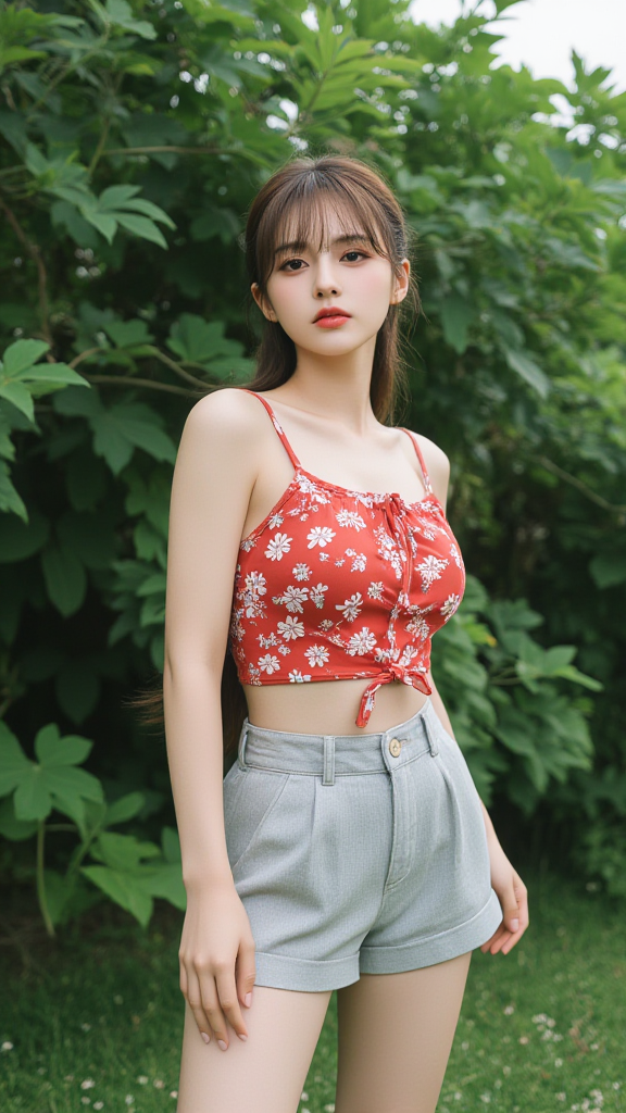 红色上衣女孩