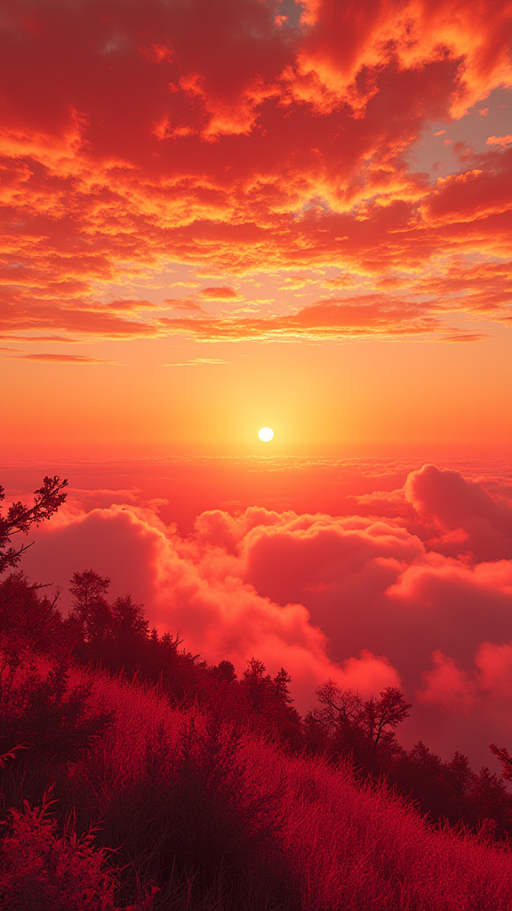 夕阳下