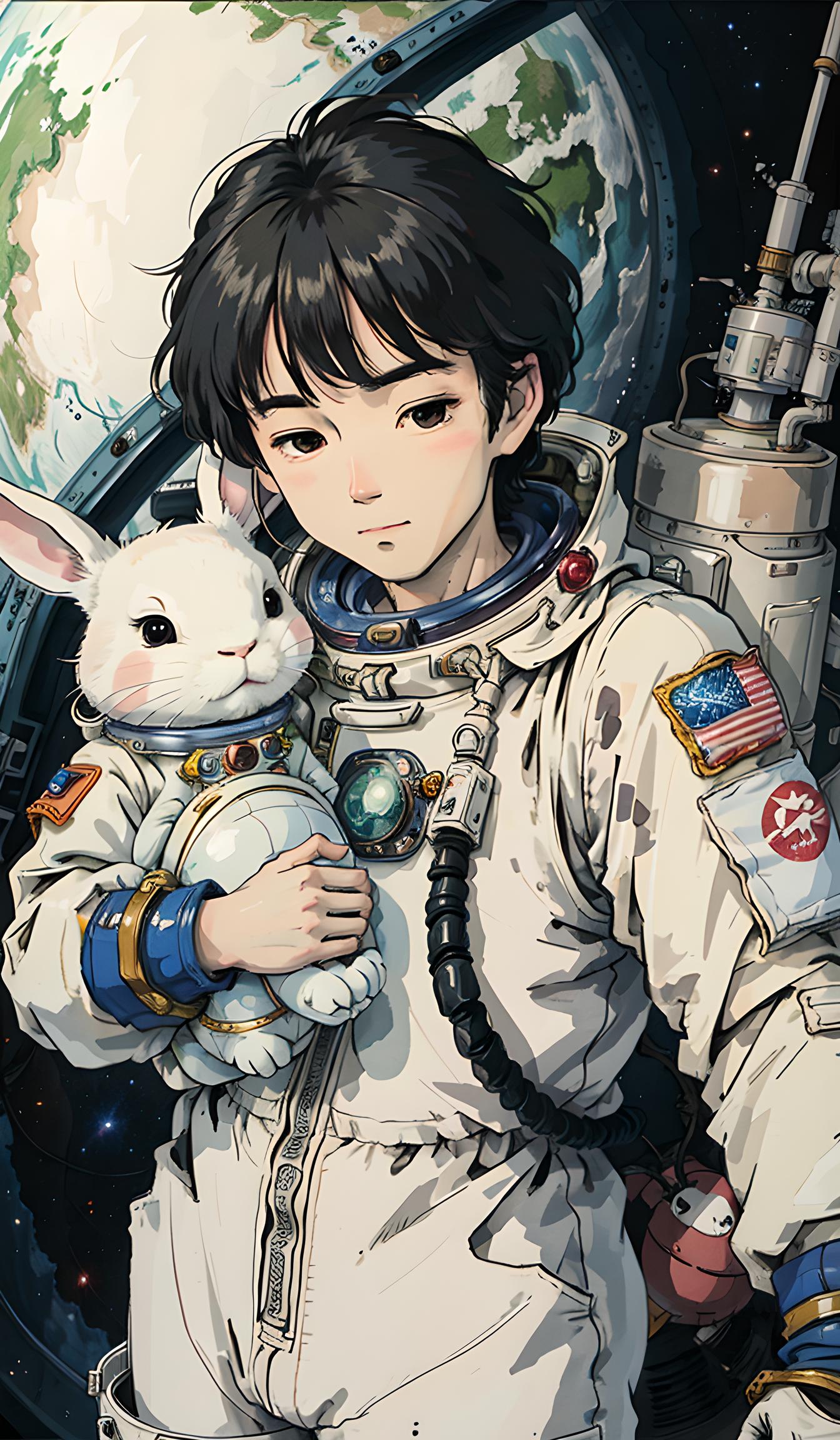 宇航员和兔子