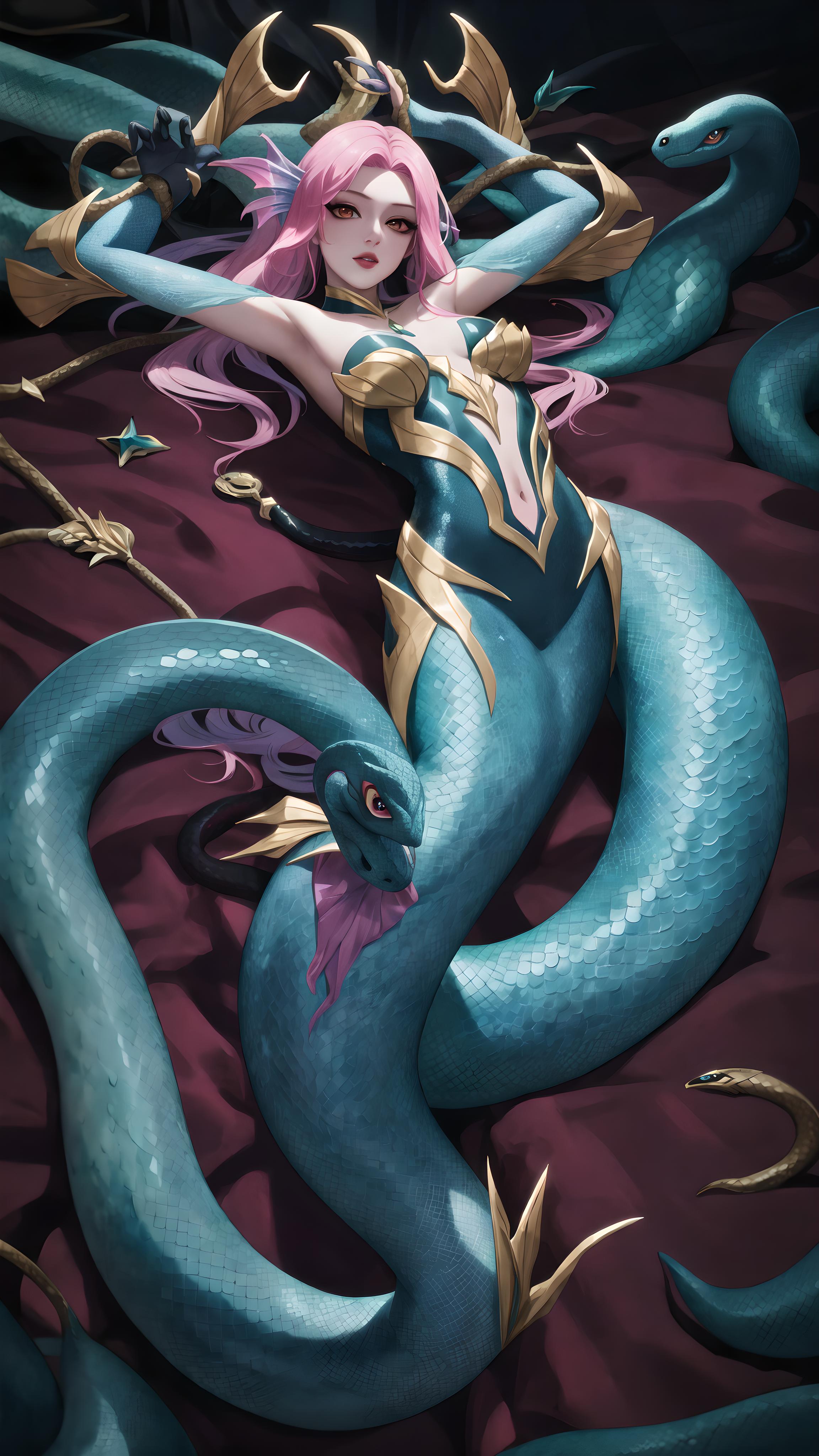 女海妖，蛇妖，蛇女美女蛇