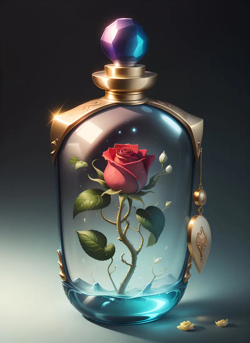 玫瑰香水瓶设计